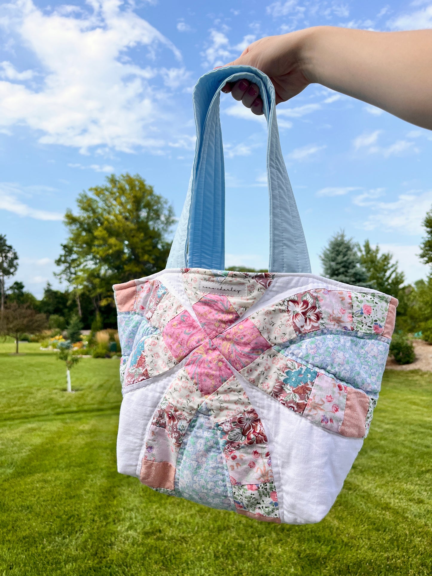 The Baby Blue Quilted Mini Tote Bag *limited-edition*
