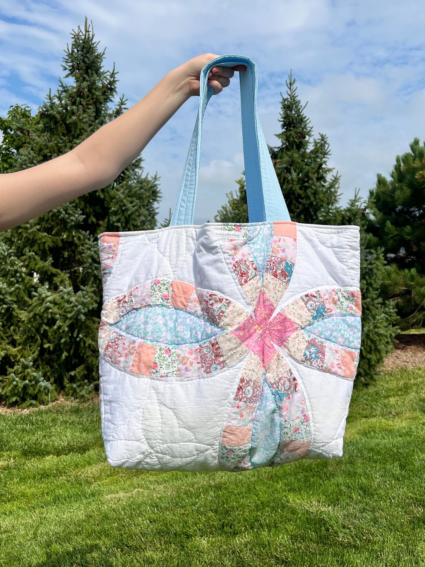 The Baby Blue Quilted Weekender Tote Bag *limited-edition*