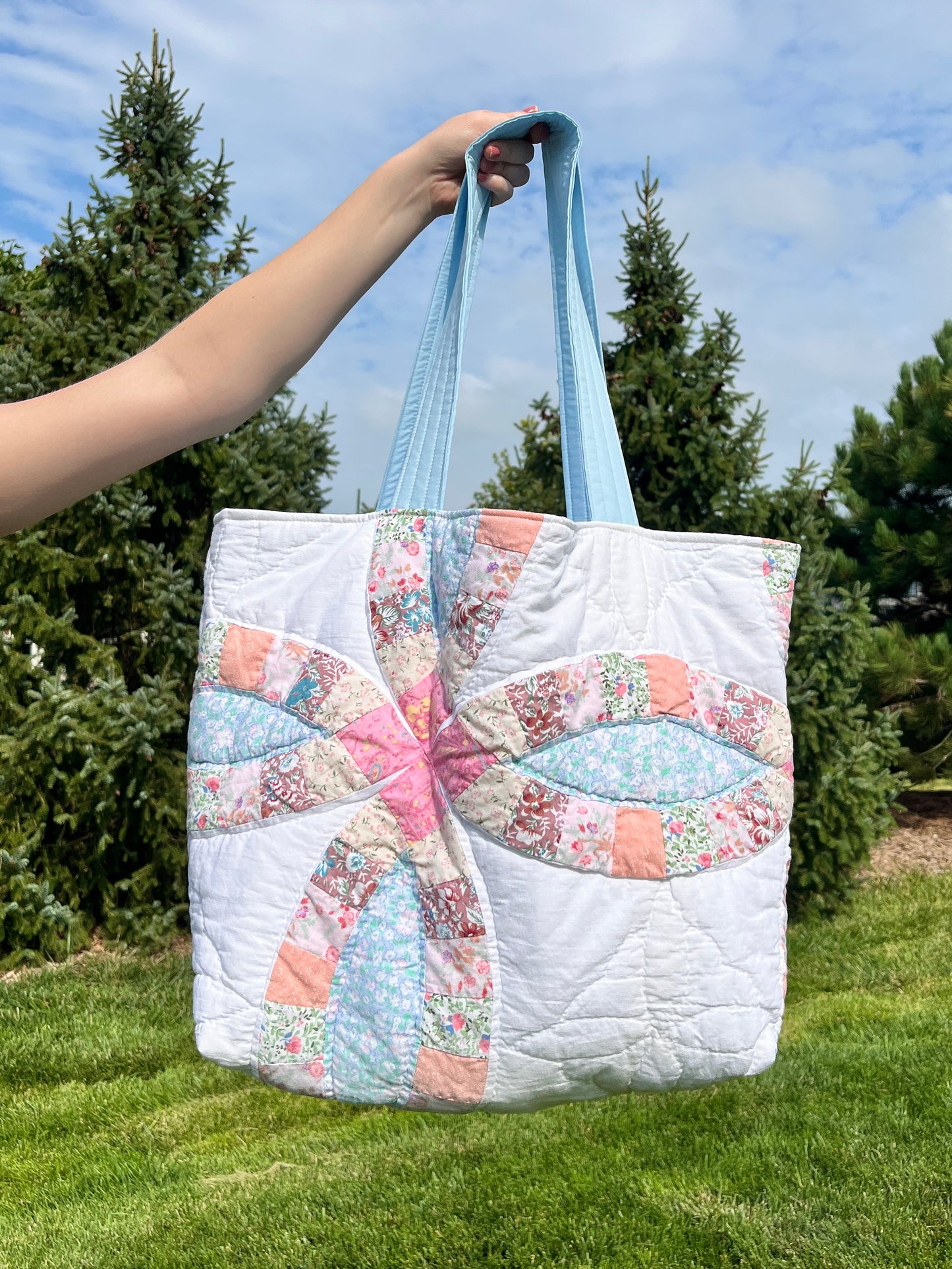 The Baby Blue Quilted Weekender Tote Bag *limited-edition*