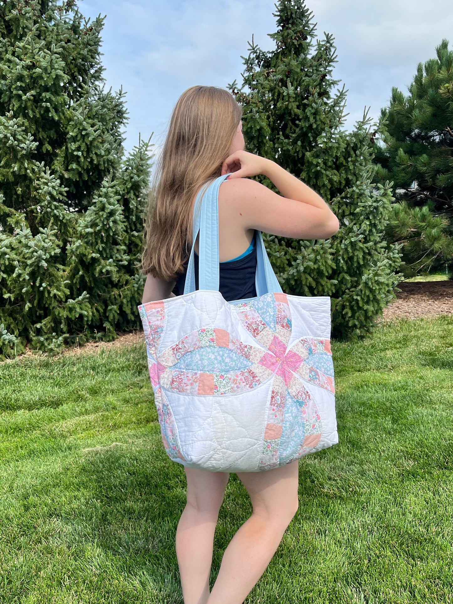 The Baby Blue Quilted Weekender Tote Bag *limited-edition*