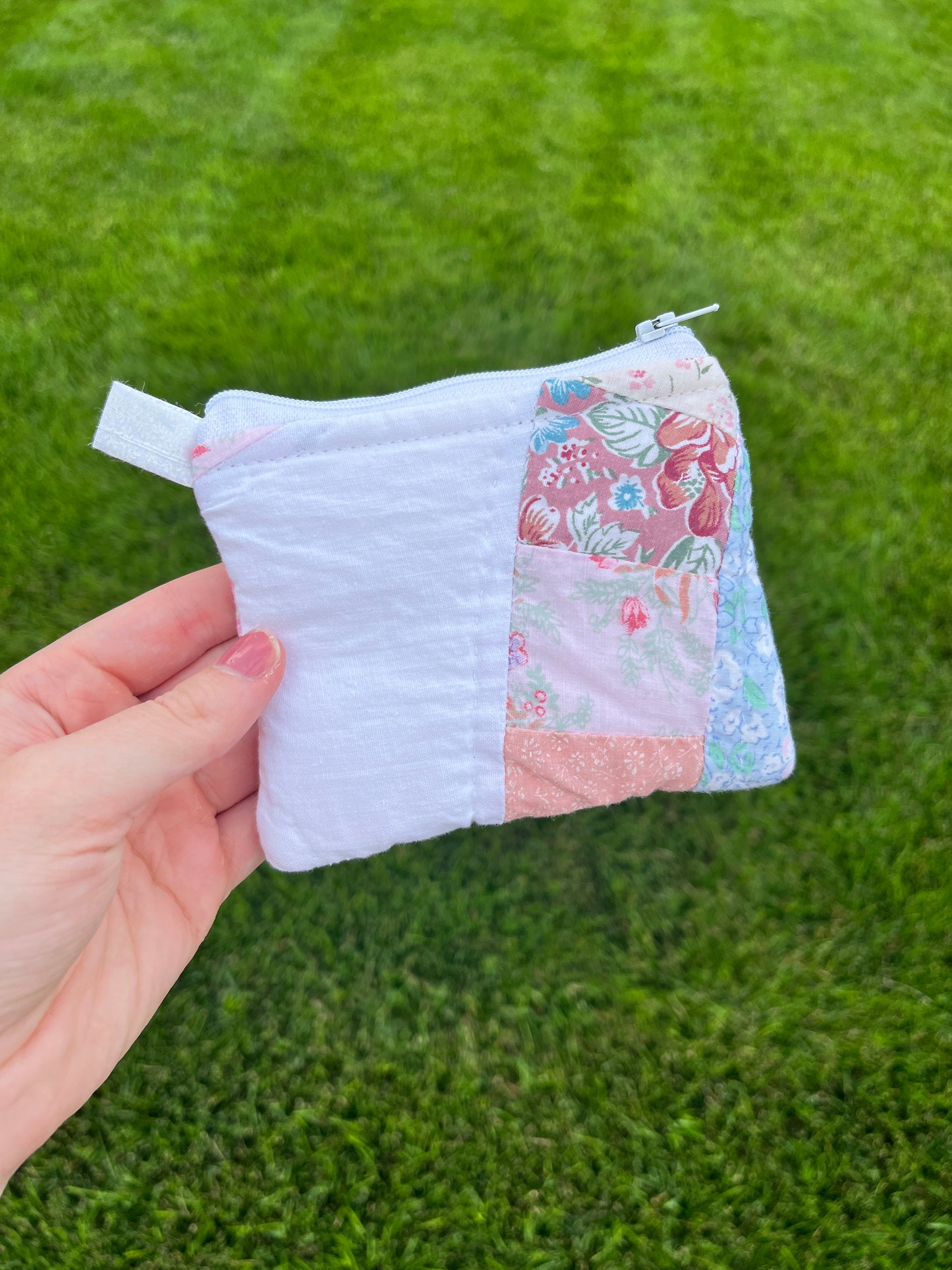 The Light Patchwork Quilted Keychain Wallet #2