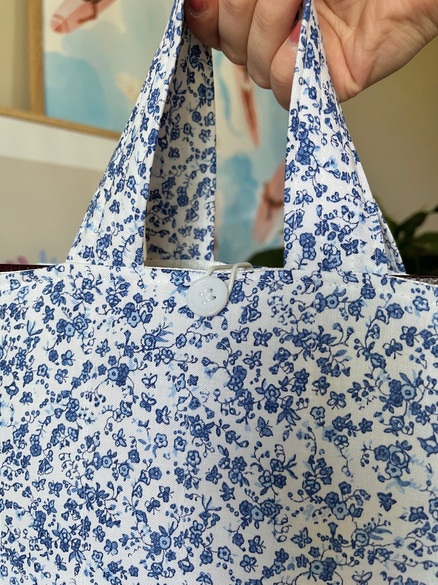 The Blue Floral Bible Tote