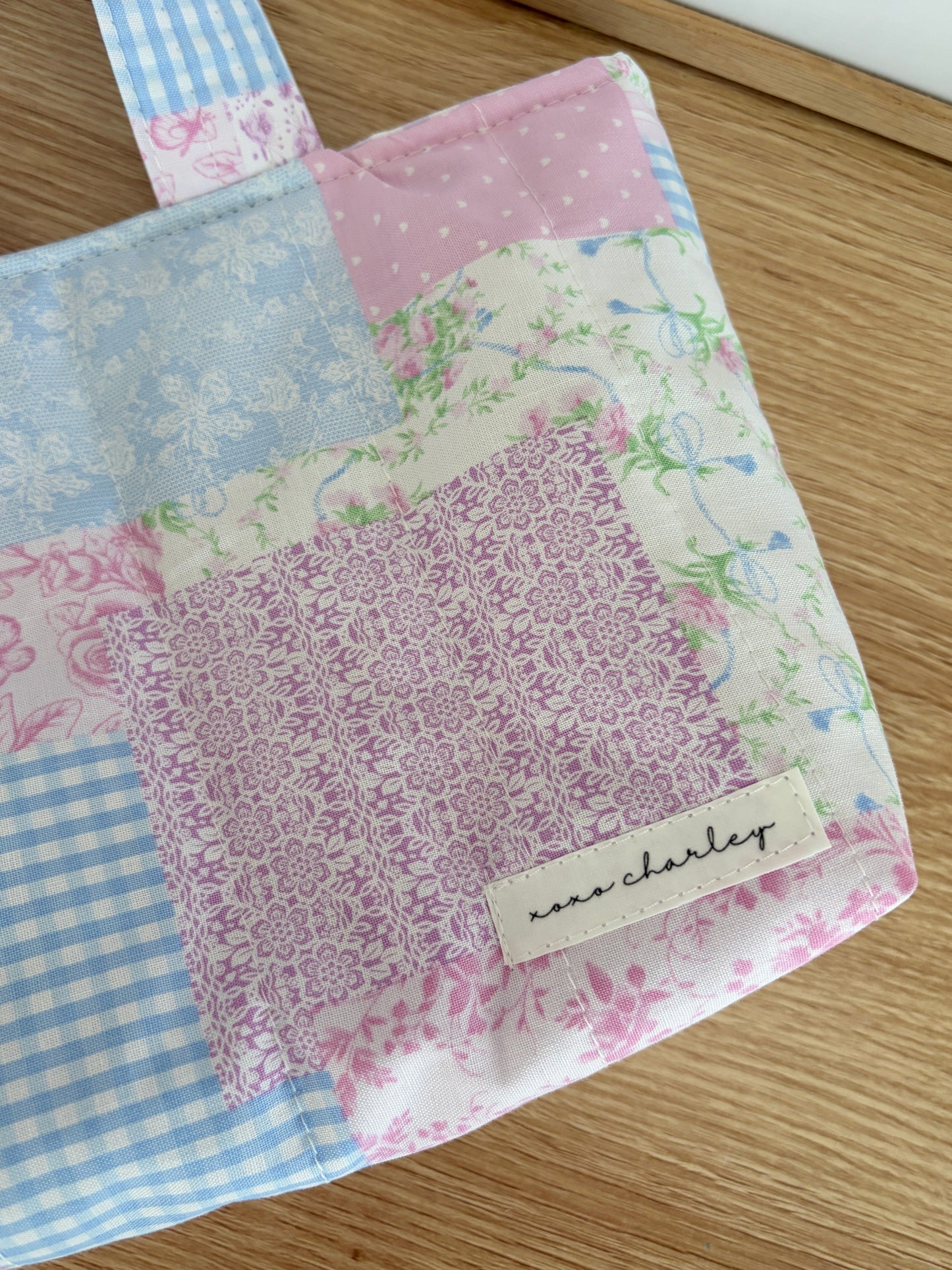 Pink Patchwork Bible Tote