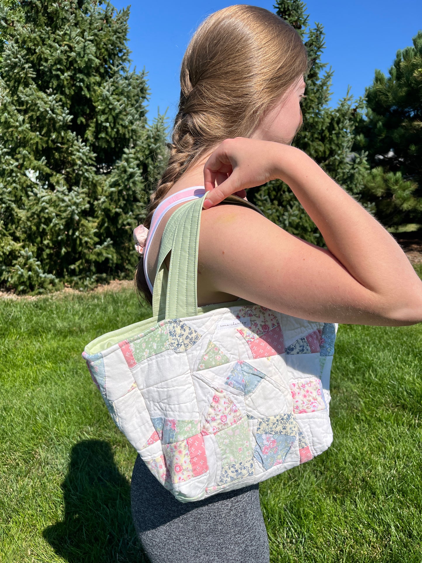 The Matcha Quilted Scrap Mini Tote Bag *limited-edition*