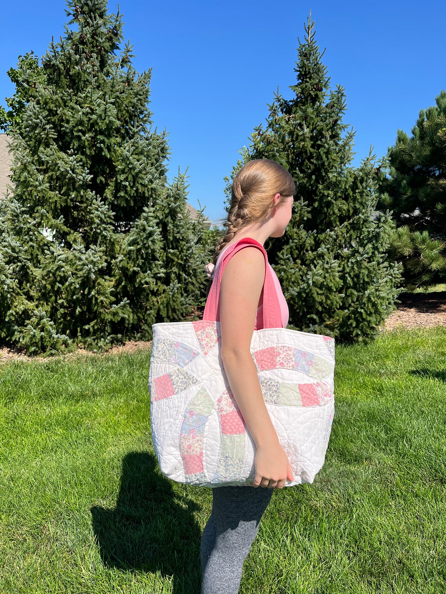 The Raspberry Quilted Weekender Tote Bag *limited-edition*