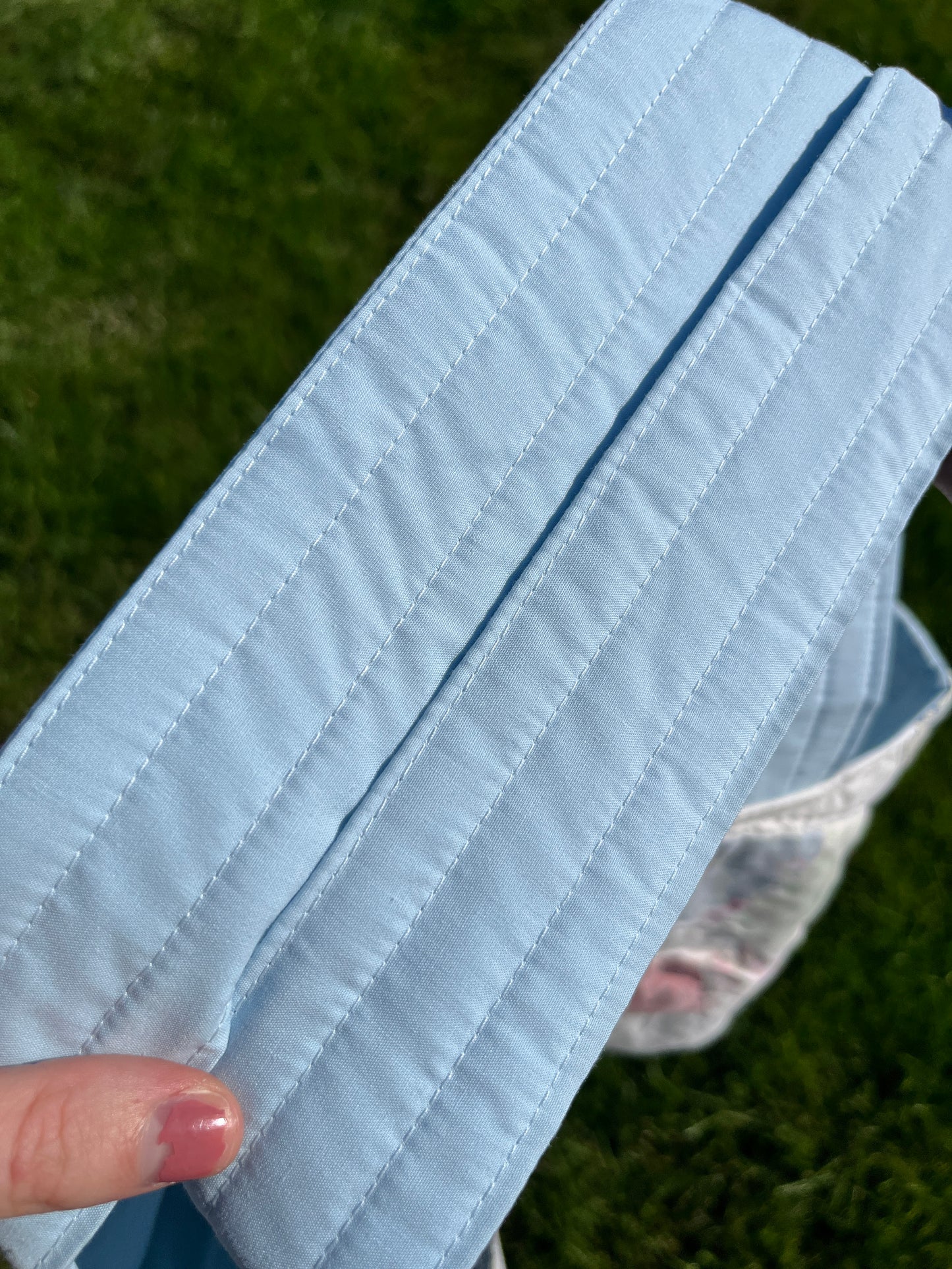 The Sky Blue Quilted Mini Tote Bag *limited-edition* #2