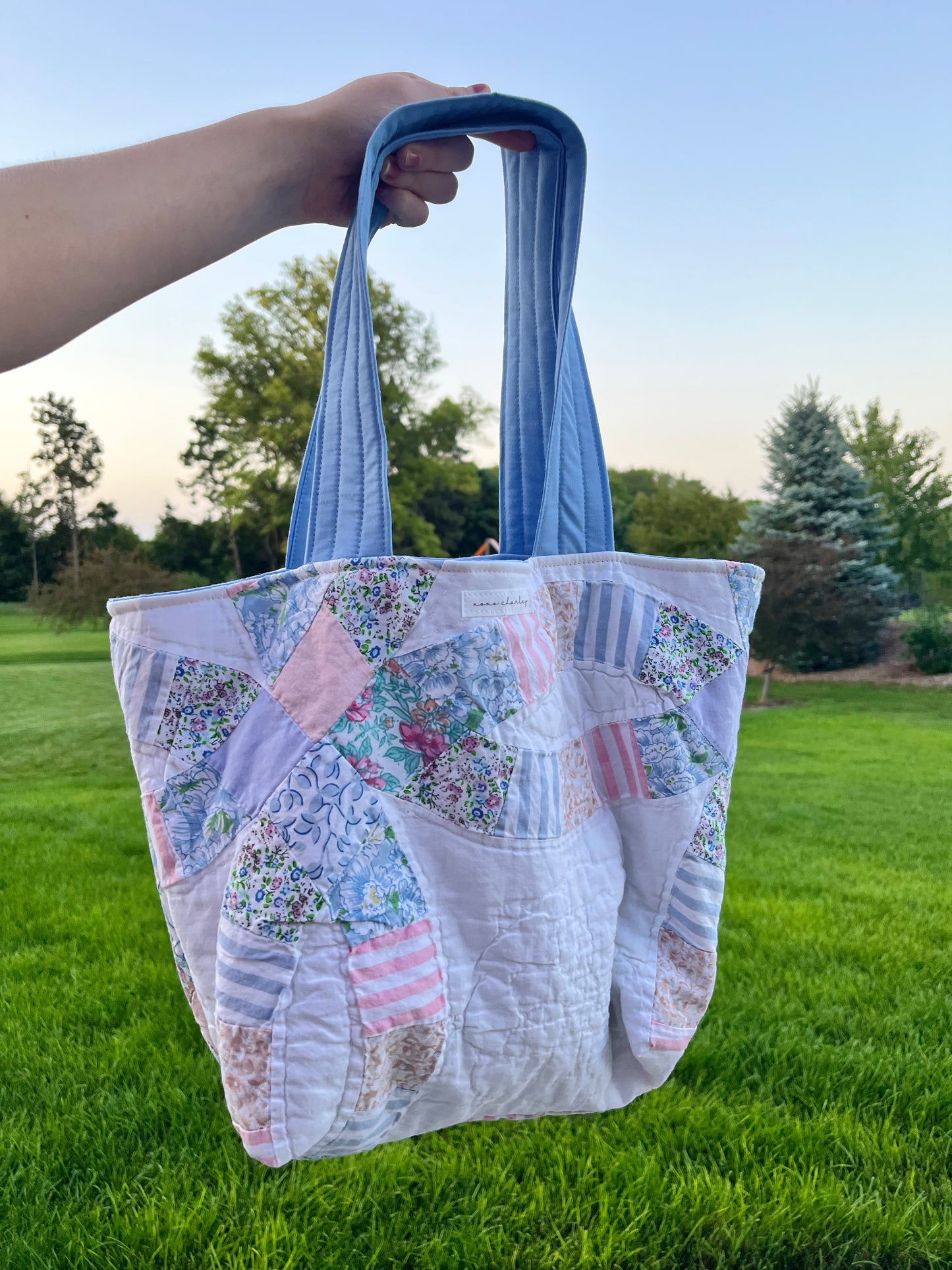 The Baby Blue Quilted Large Tote Bag #1 *limited-edition*