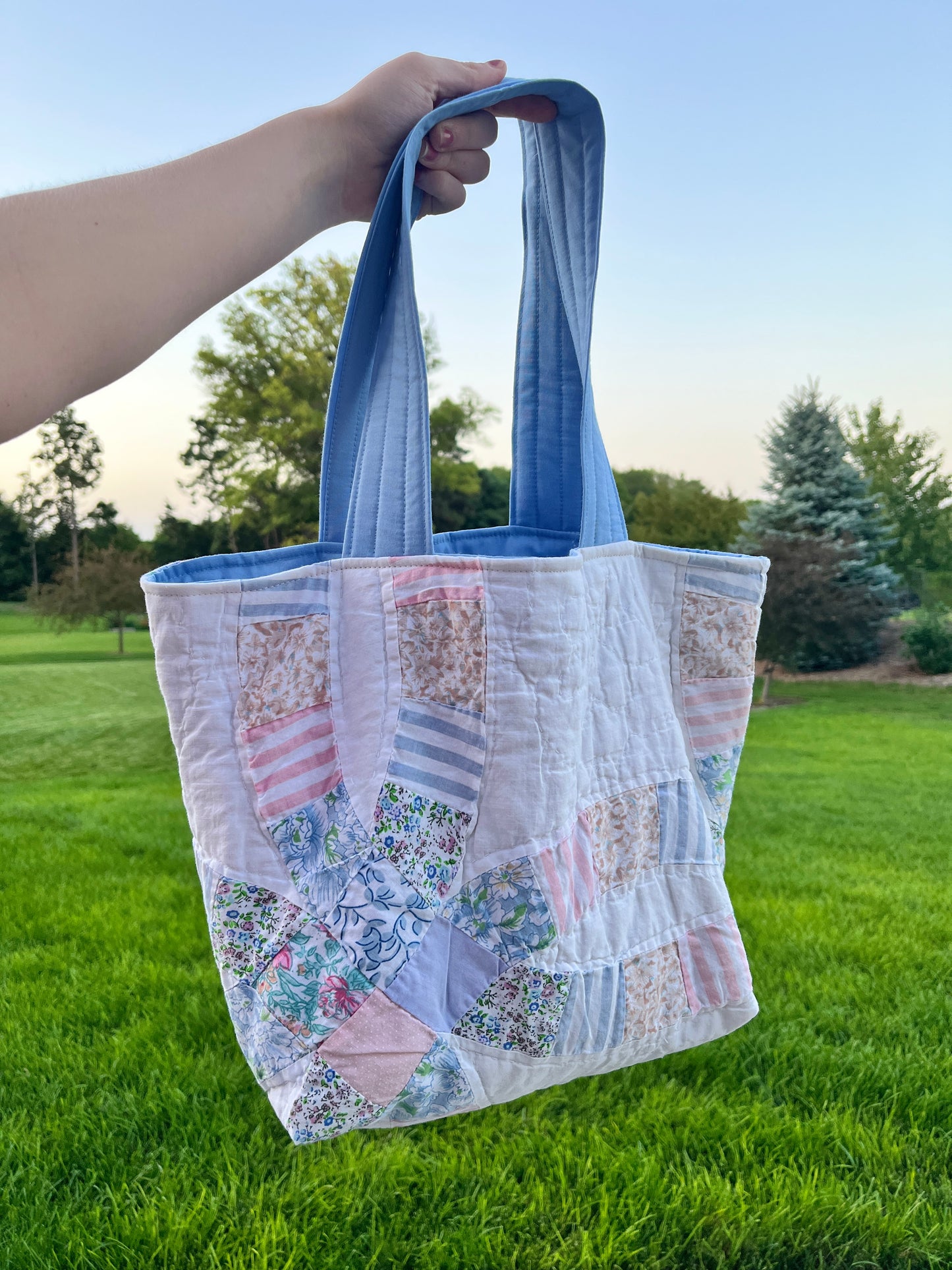 The Baby Blue Quilted Large Tote Bag #1 *limited-edition*