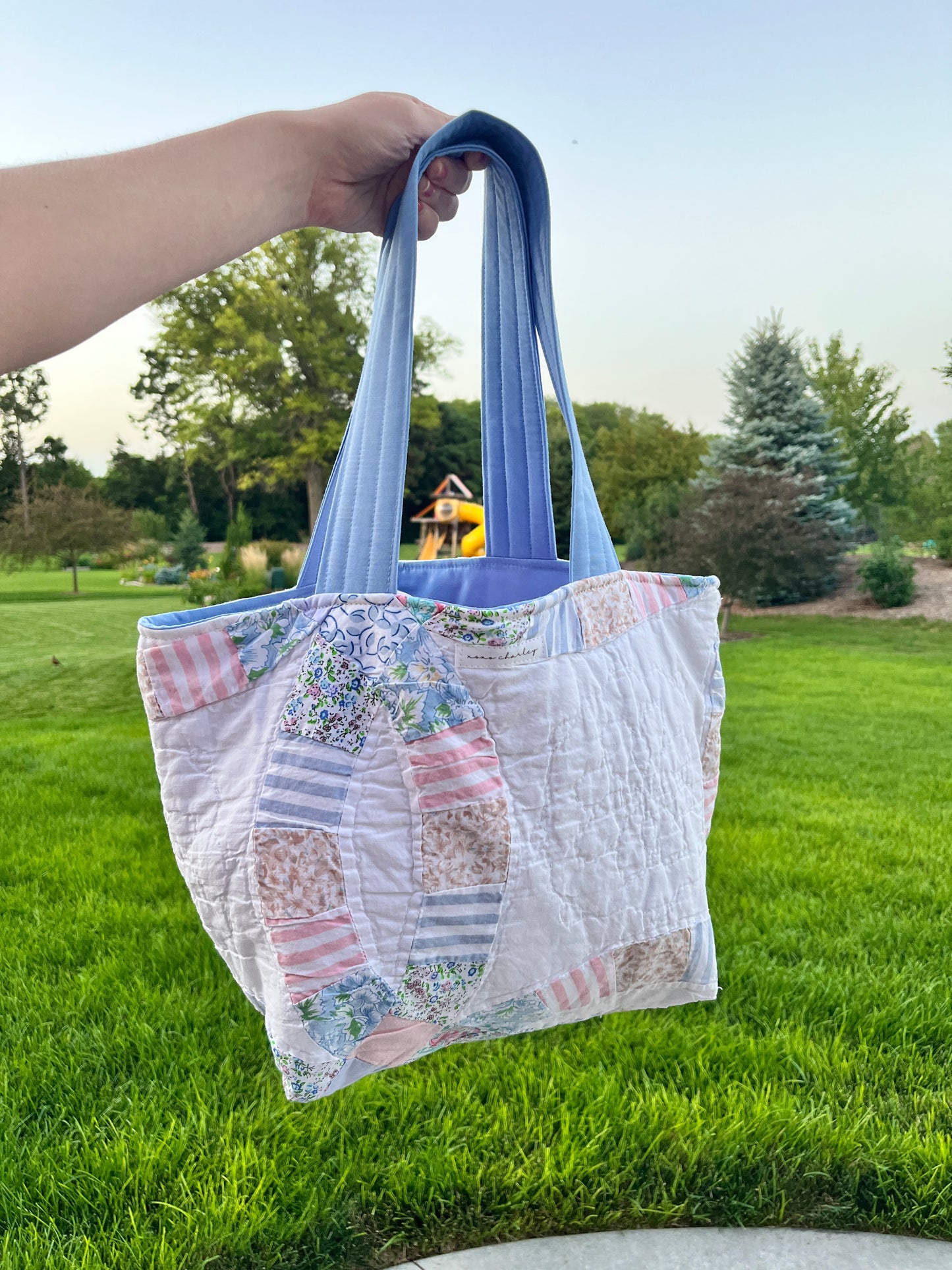 The Baby Blue Quilted Large Tote Bag #2 *limited-edition*