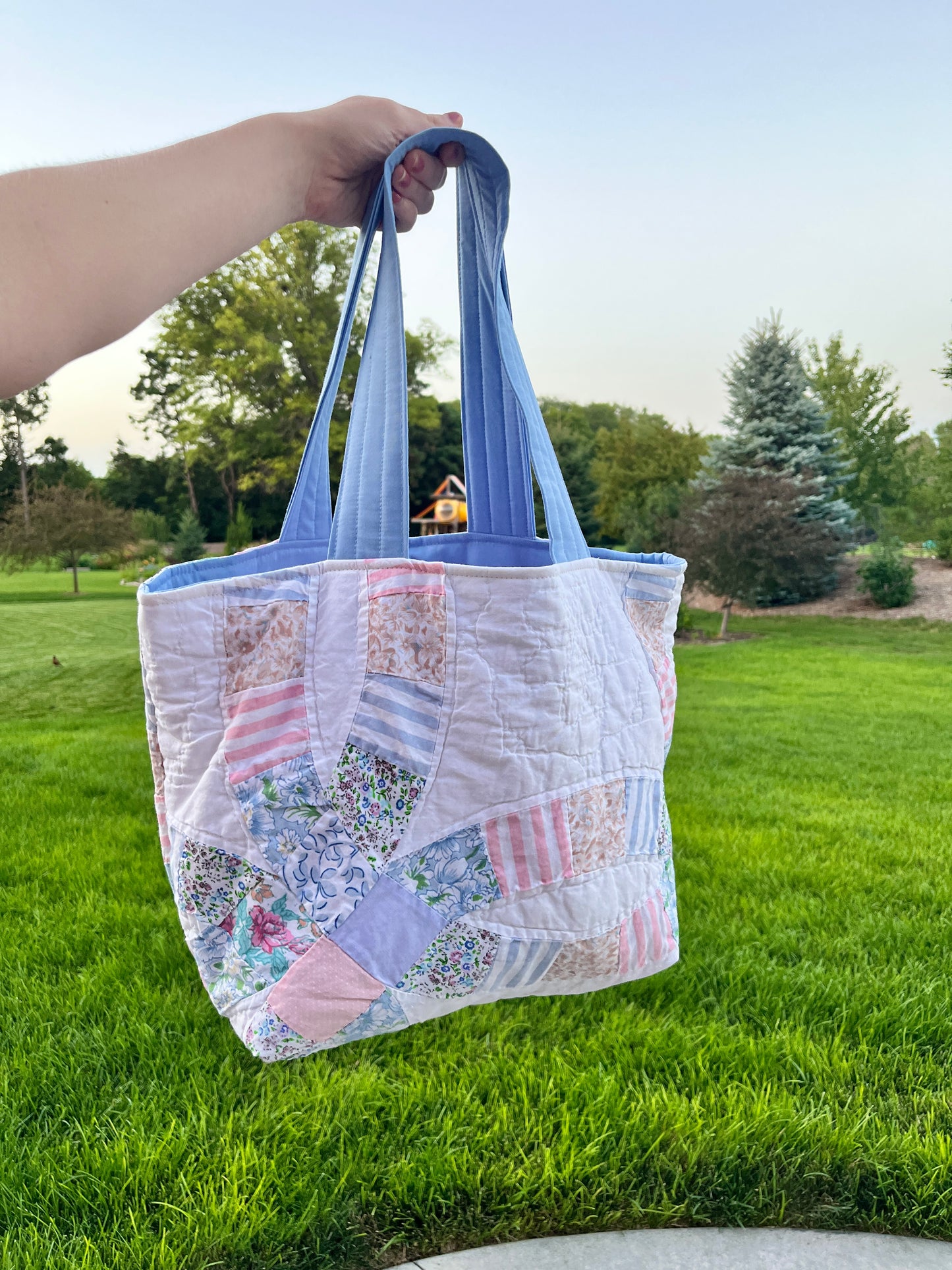 The Baby Blue Quilted Large Tote Bag #2 *limited-edition*