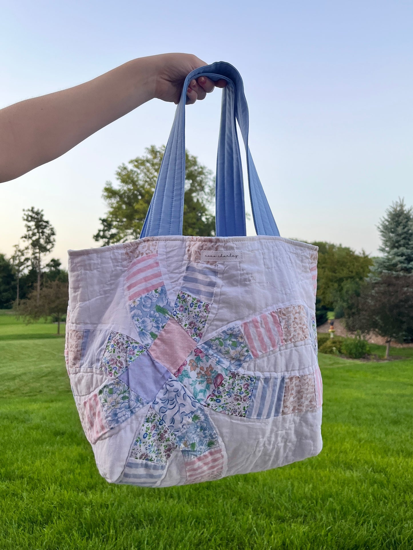 The Baby Blue Quilted Large Tote Bag #3 *limited-edition*