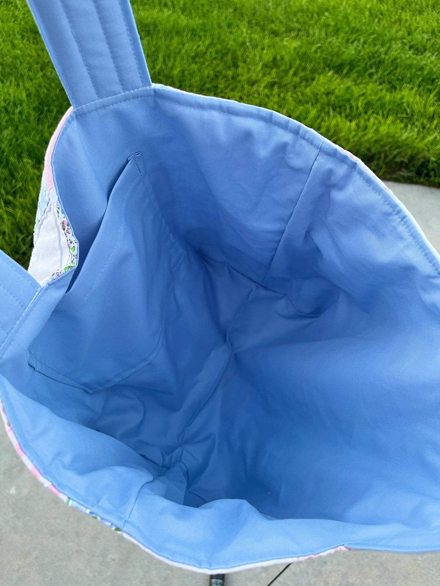 The Baby Blue Quilted Large Tote Bag #3 *limited-edition*