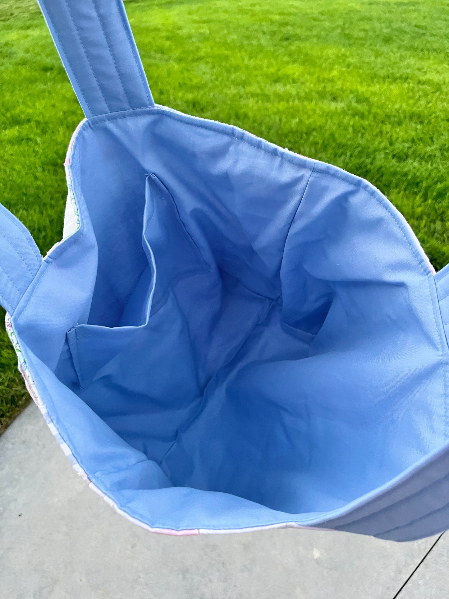 The Baby Blue Quilted Large Tote Bag #4 *limited-edition*