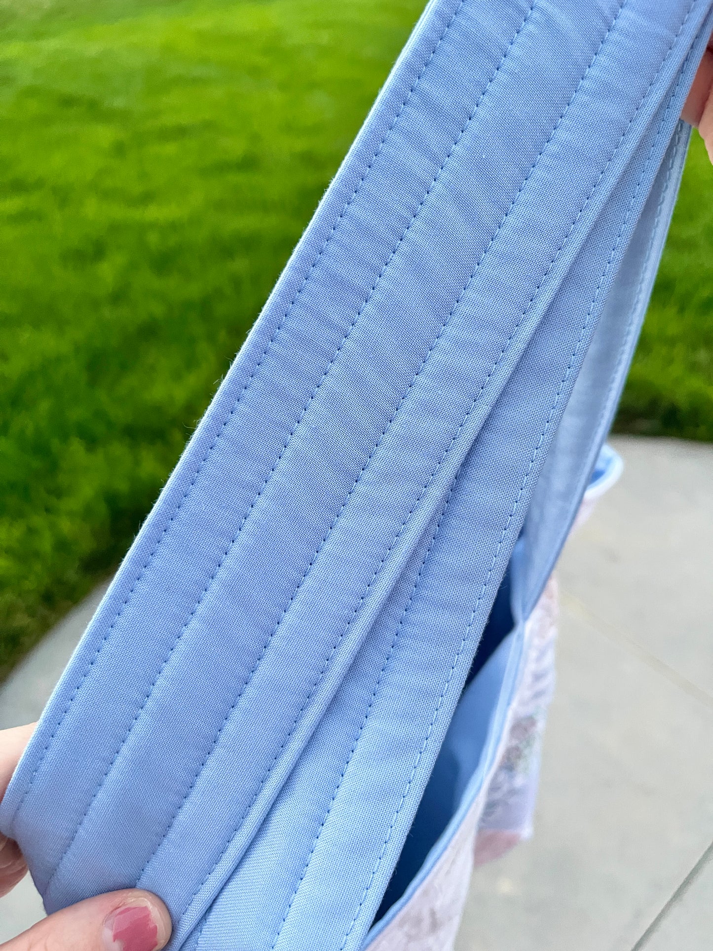 The Baby Blue Quilted Large Tote Bag #4 *limited-edition*