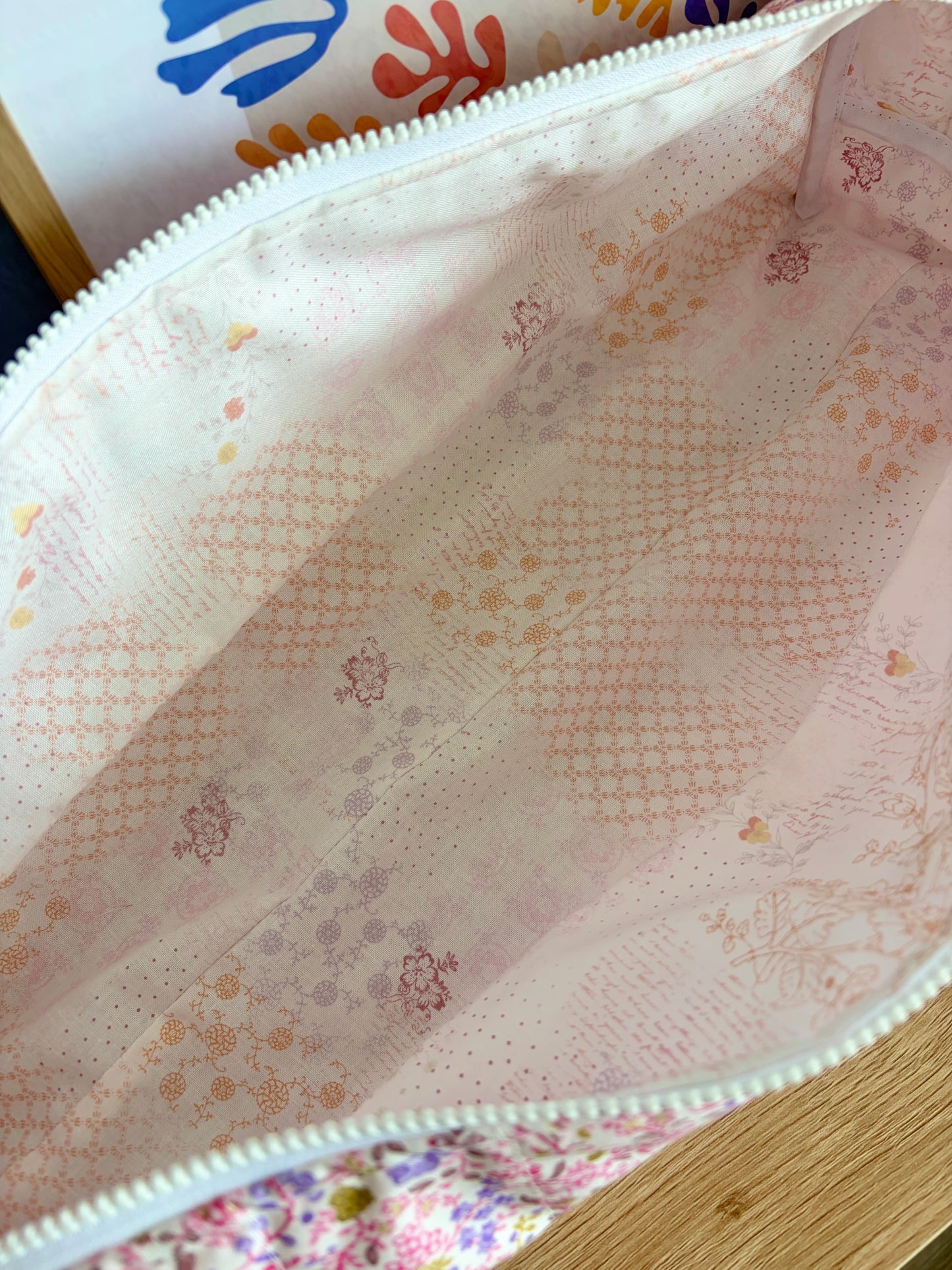 Ditsy Picnic Pink Large Hair Tools Bag