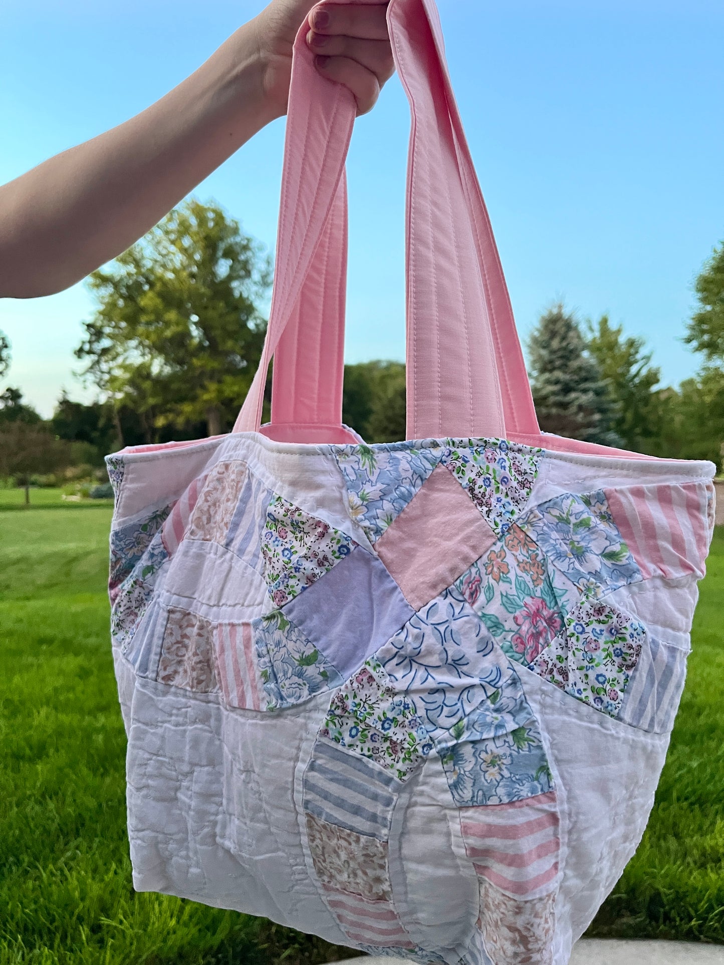The Baby Pink Quilted Large Tote Bag #3 *limited-edition*