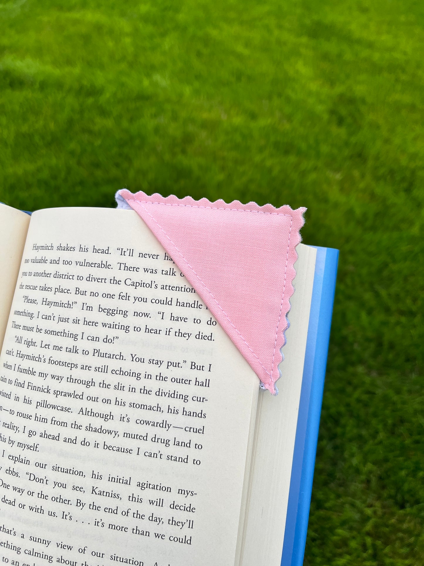 Upcycled Quilt Fabric Corner Bookmark #12 *limited-edition*