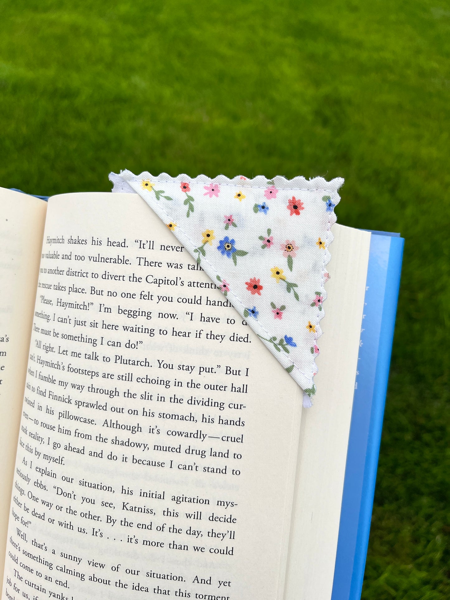 Upcycled Quilt Fabric Corner Bookmark #10 *limited-edition*