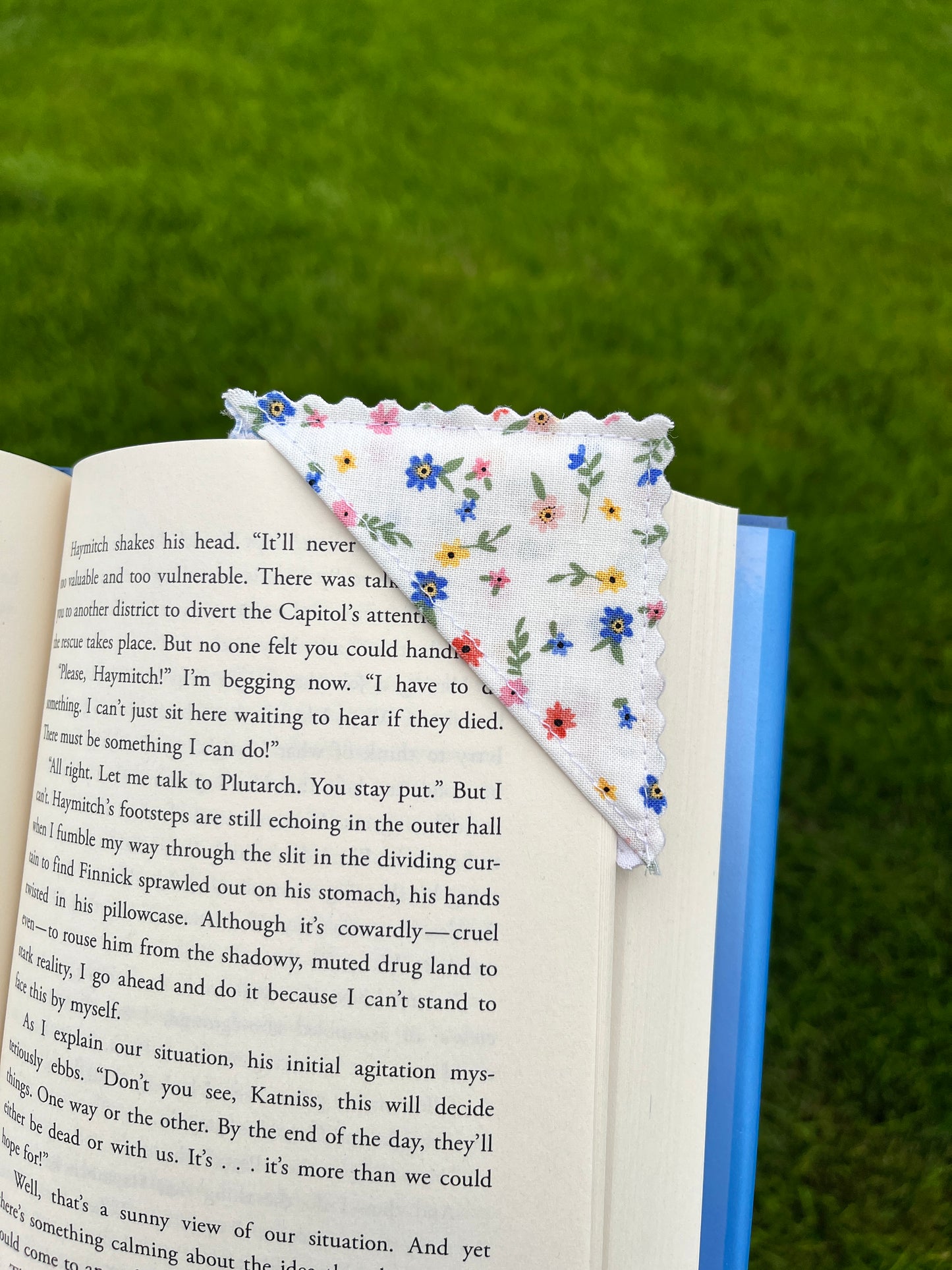 Upcycled Quilt Fabric Corner Bookmark #8 *limited-edition*