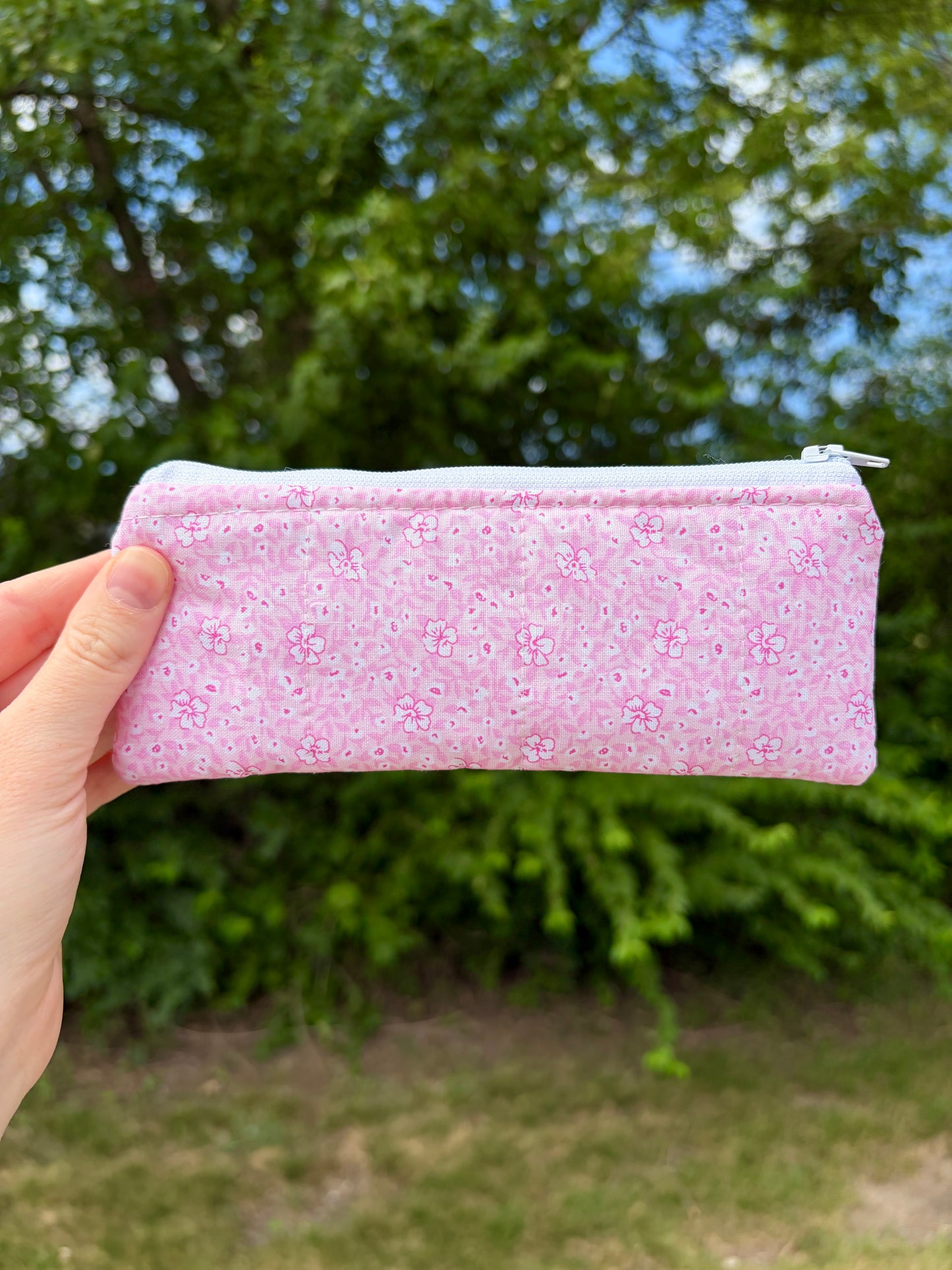 Pink Hawaiian Pencil & Glasses Case