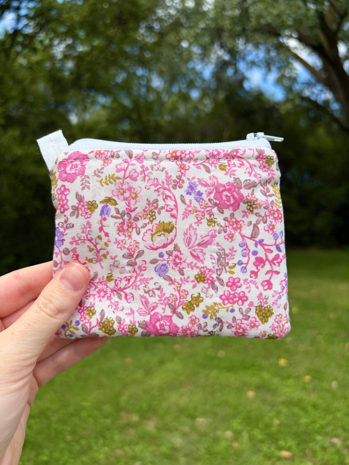 Ditsy Picnic Pink Keychain Wallet