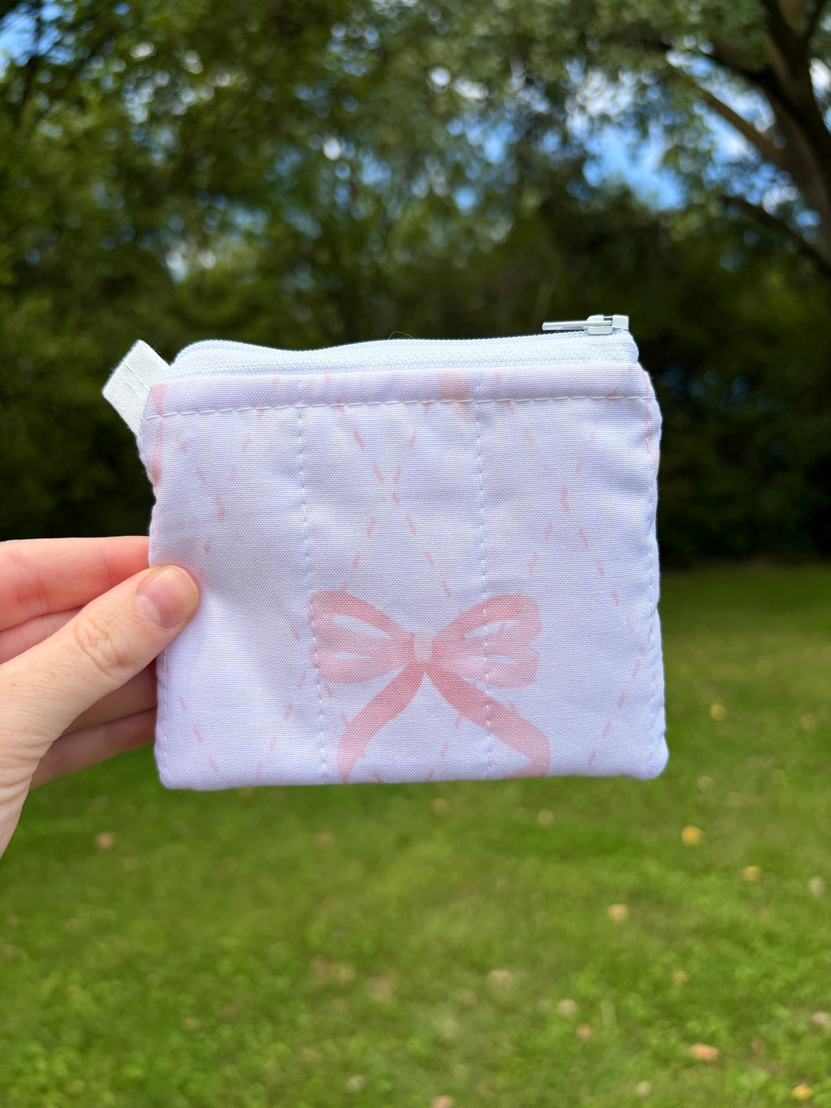 Large Pink Bow Keychain Wallet