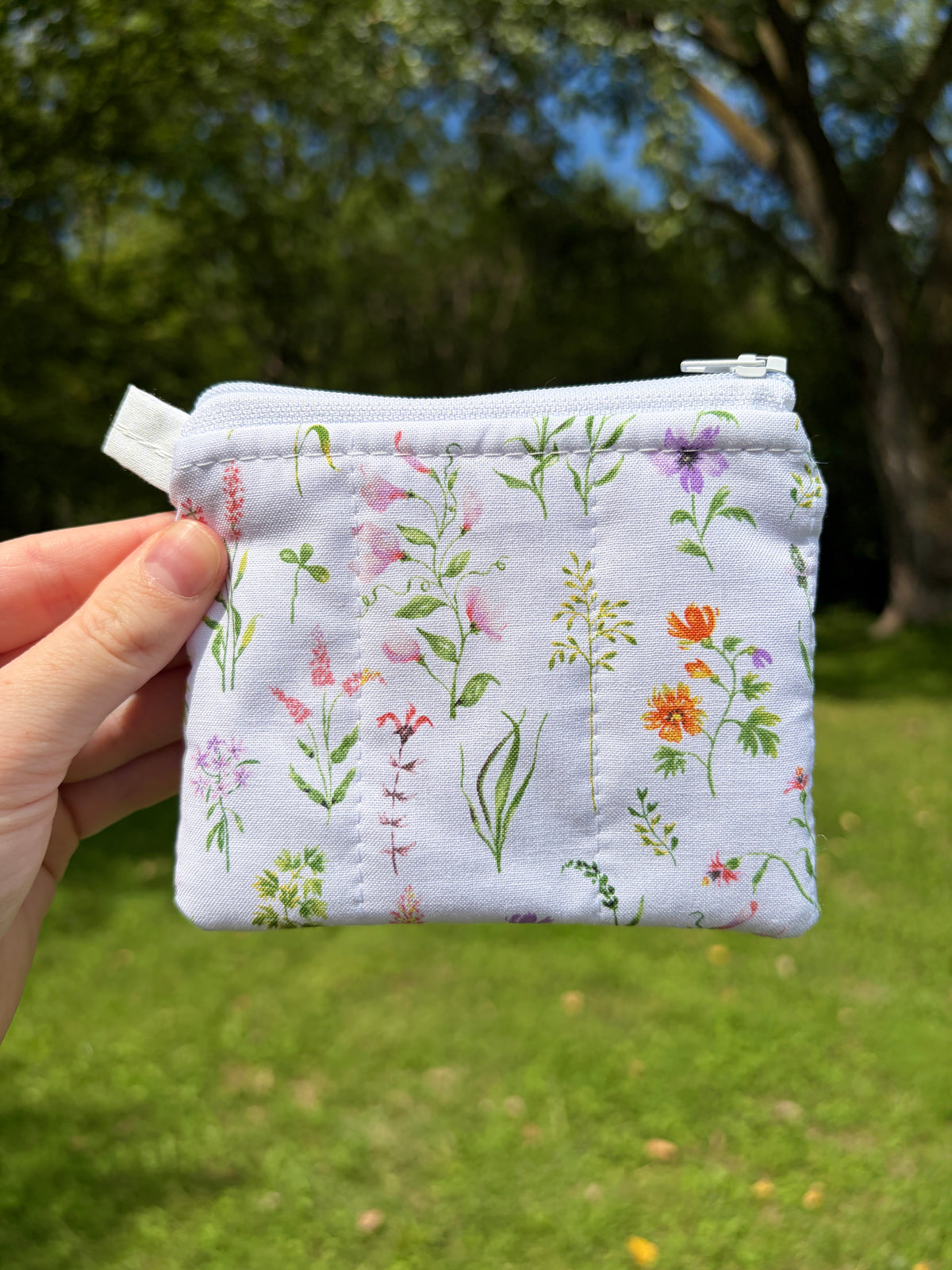 Purple Wildflower Keychain Wallet
