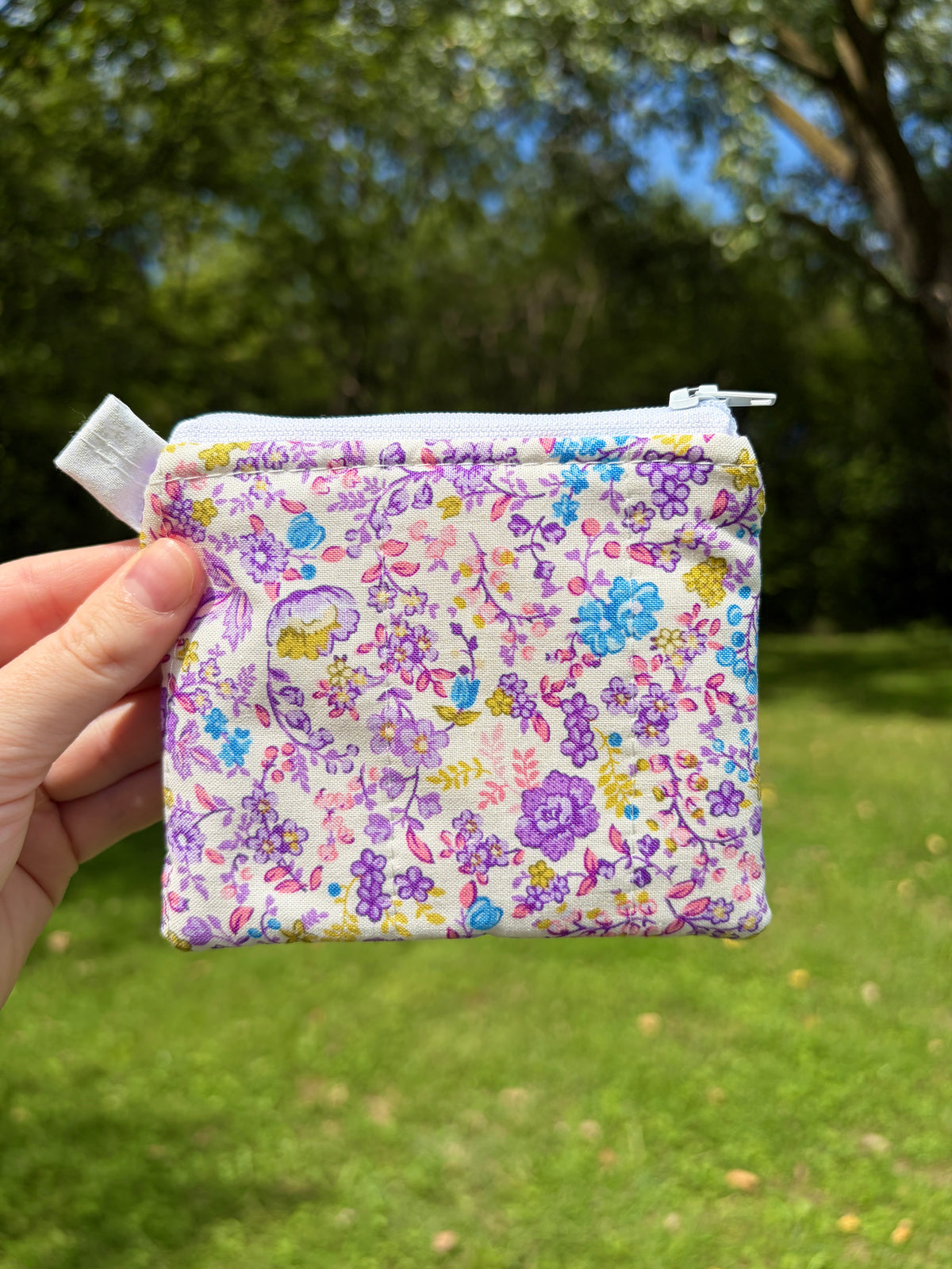 Ditsy Picnic Purple Keychain Wallet