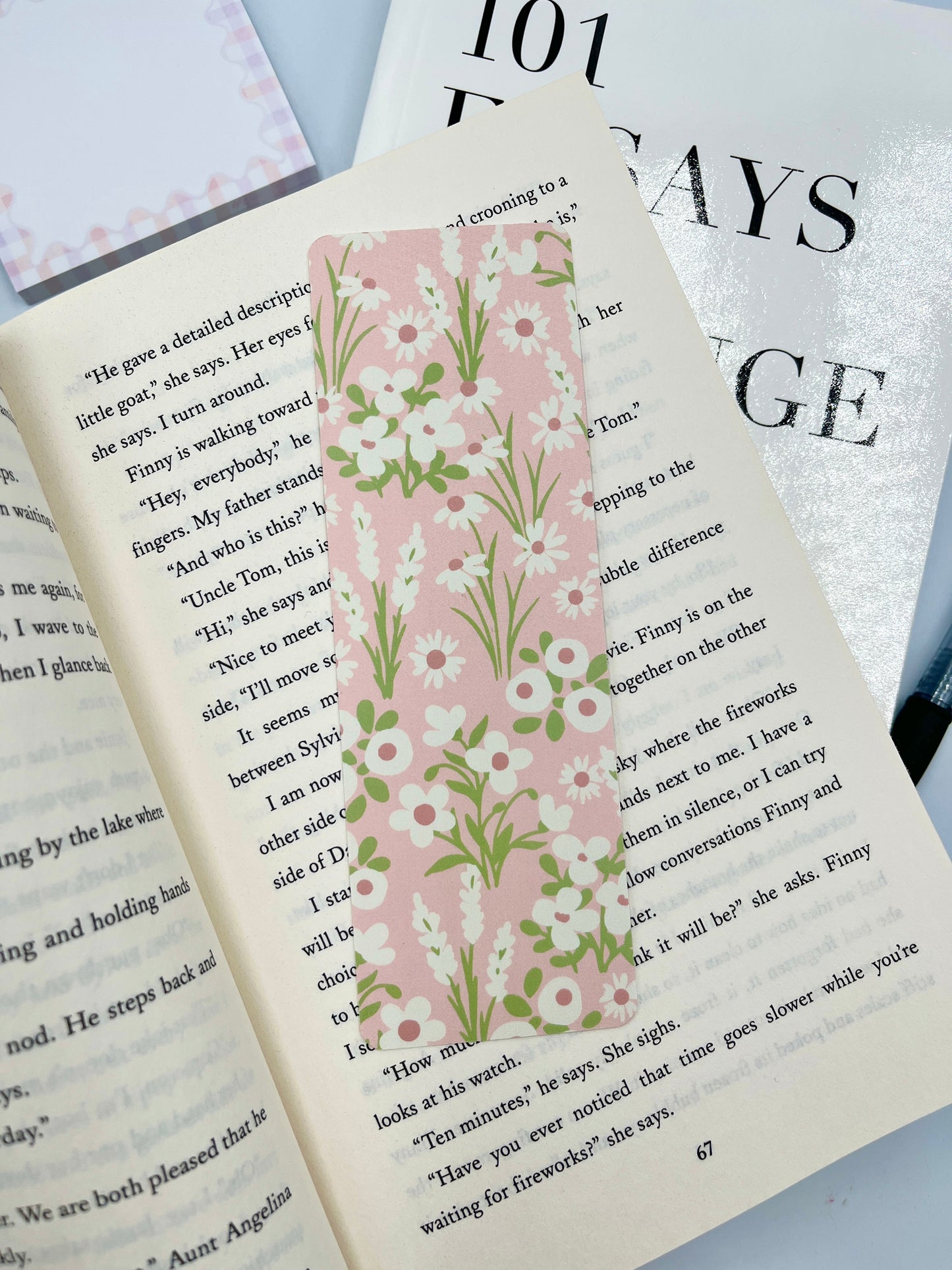 Pink Meadow Bookmark