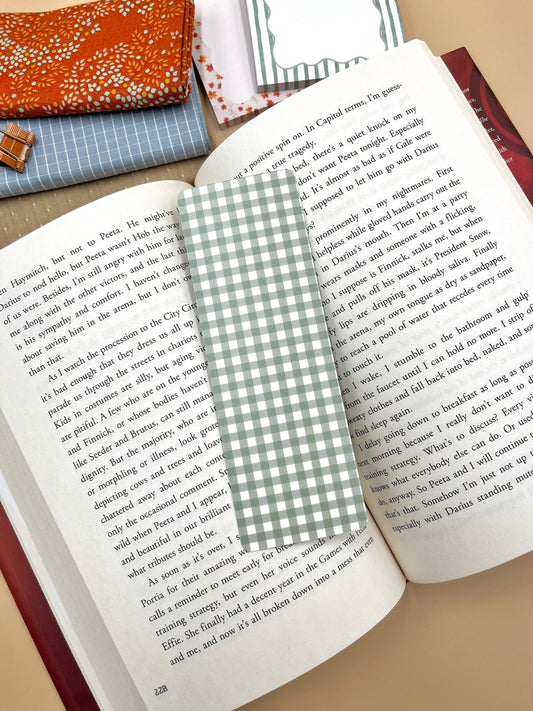 Evergreen Gingham Bookmark *limited-edition*
