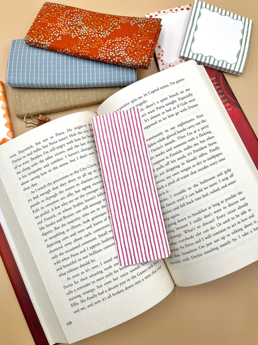 Plum Striped Bookmark *limited-edition*