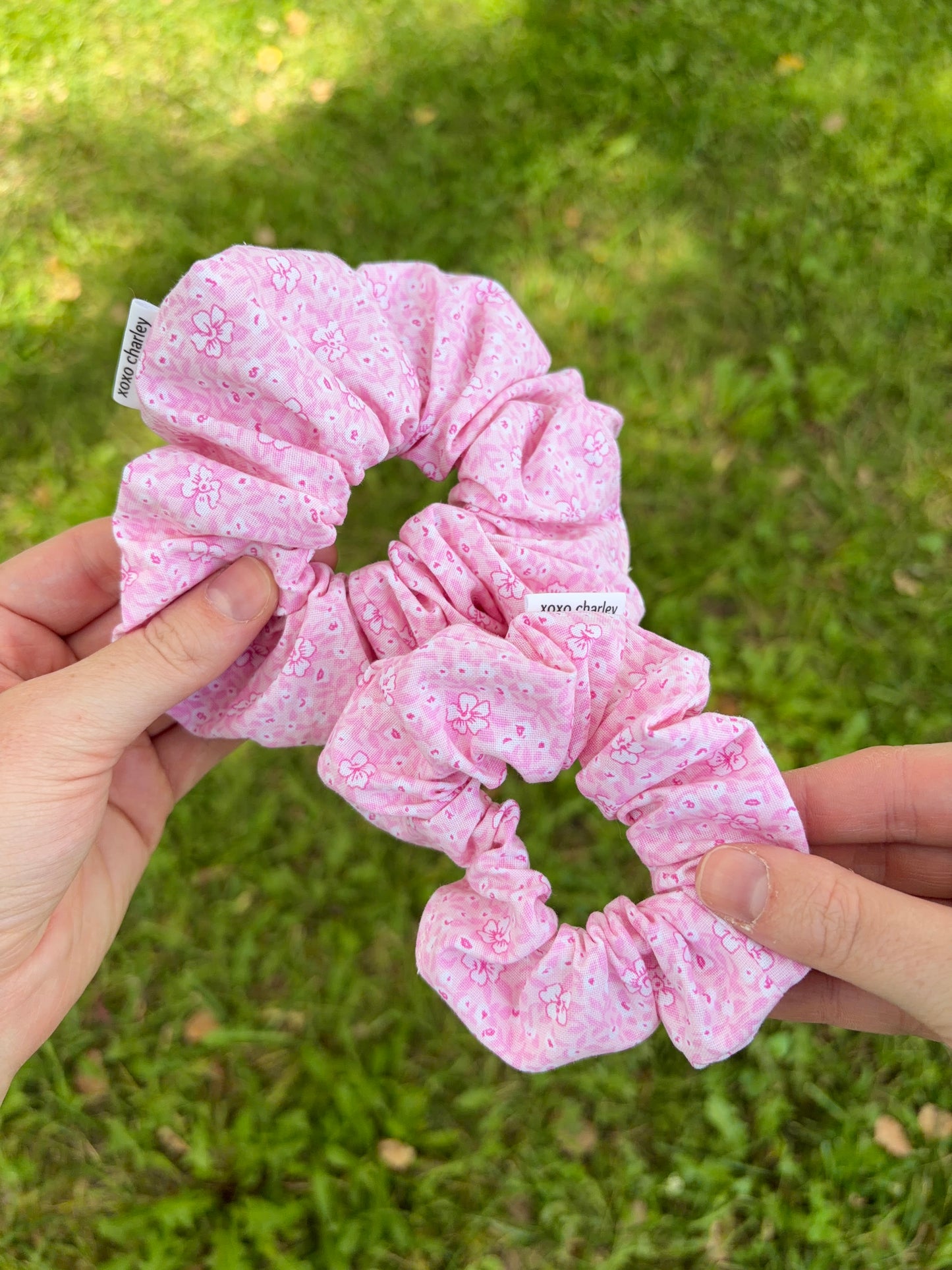 Pink Hawaiian Cotton Scrunchie