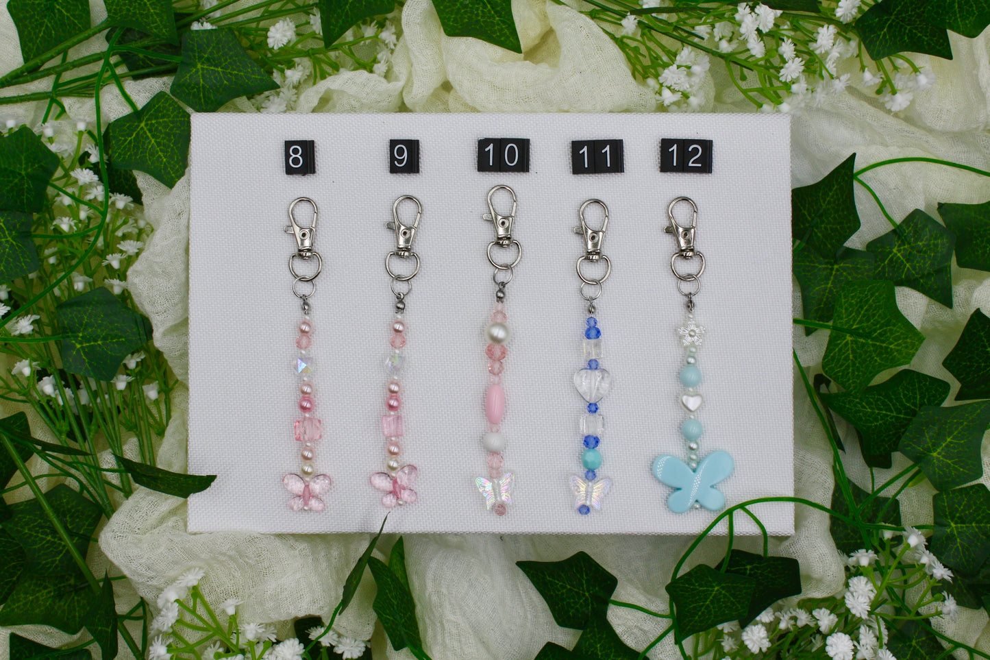 Butterfly Beaded Keychains