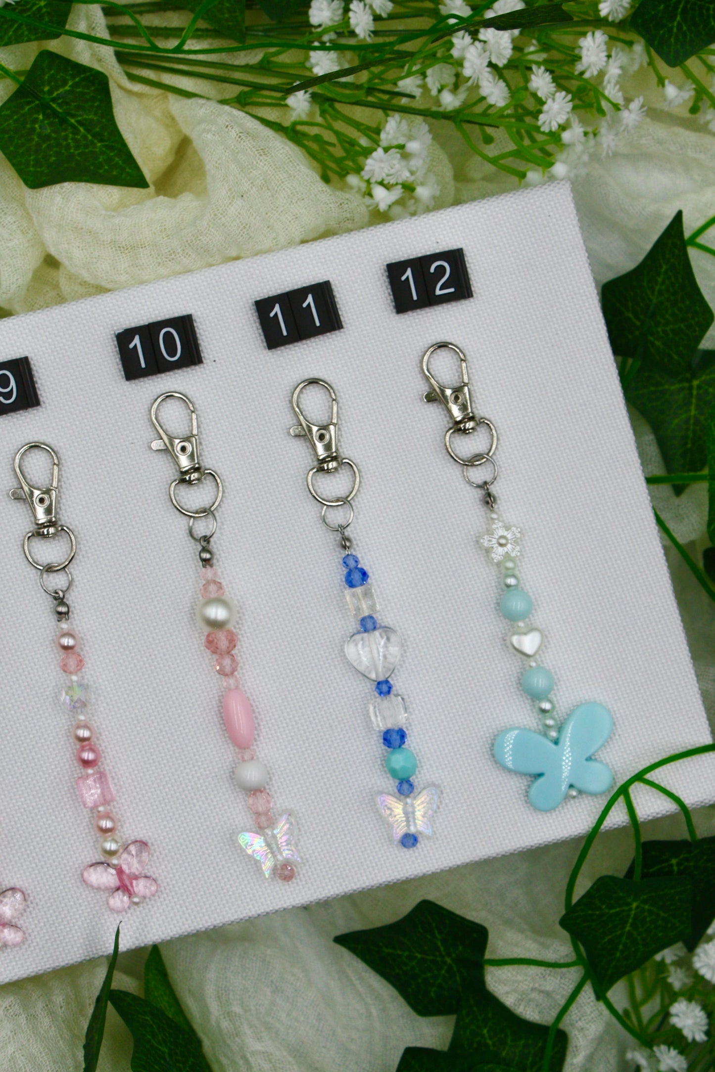 Butterfly Beaded Keychains