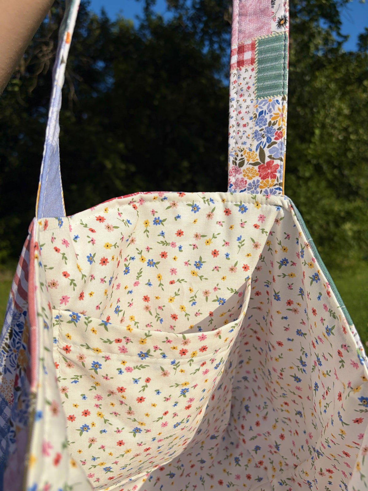Colorful Picnic Large Tote Bag