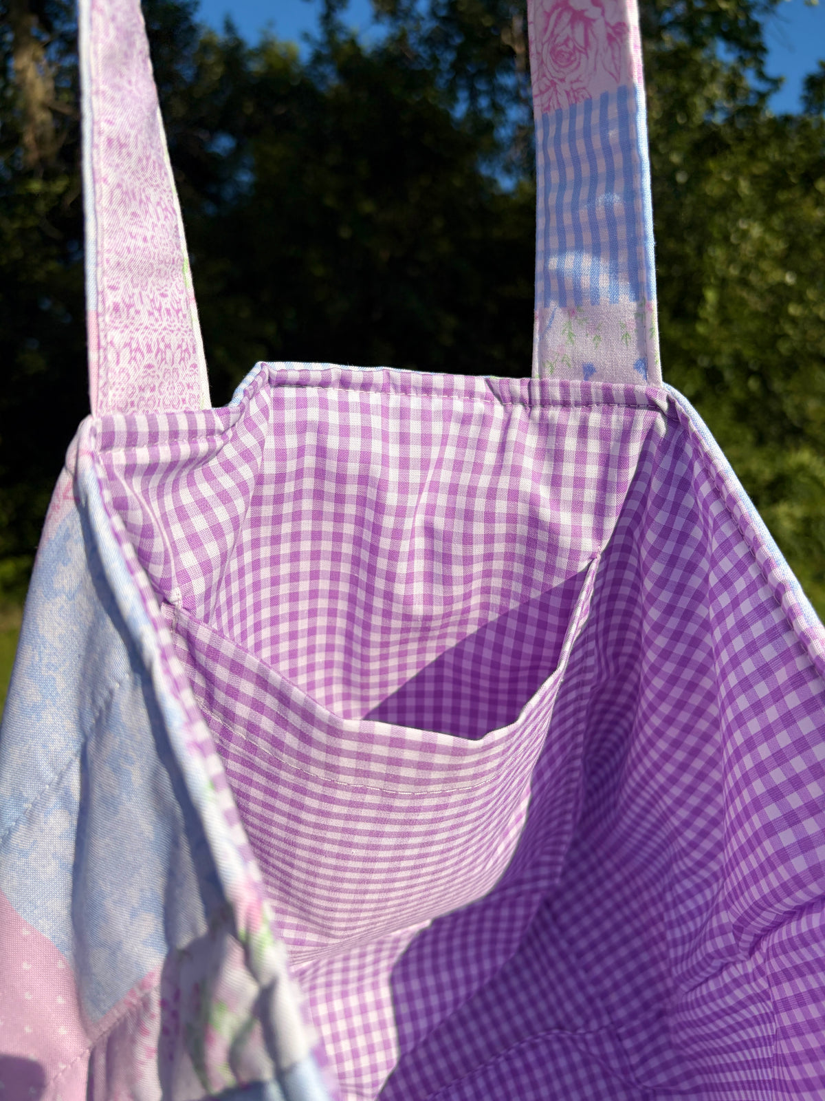 Pink Patchwork Large Tote Bag