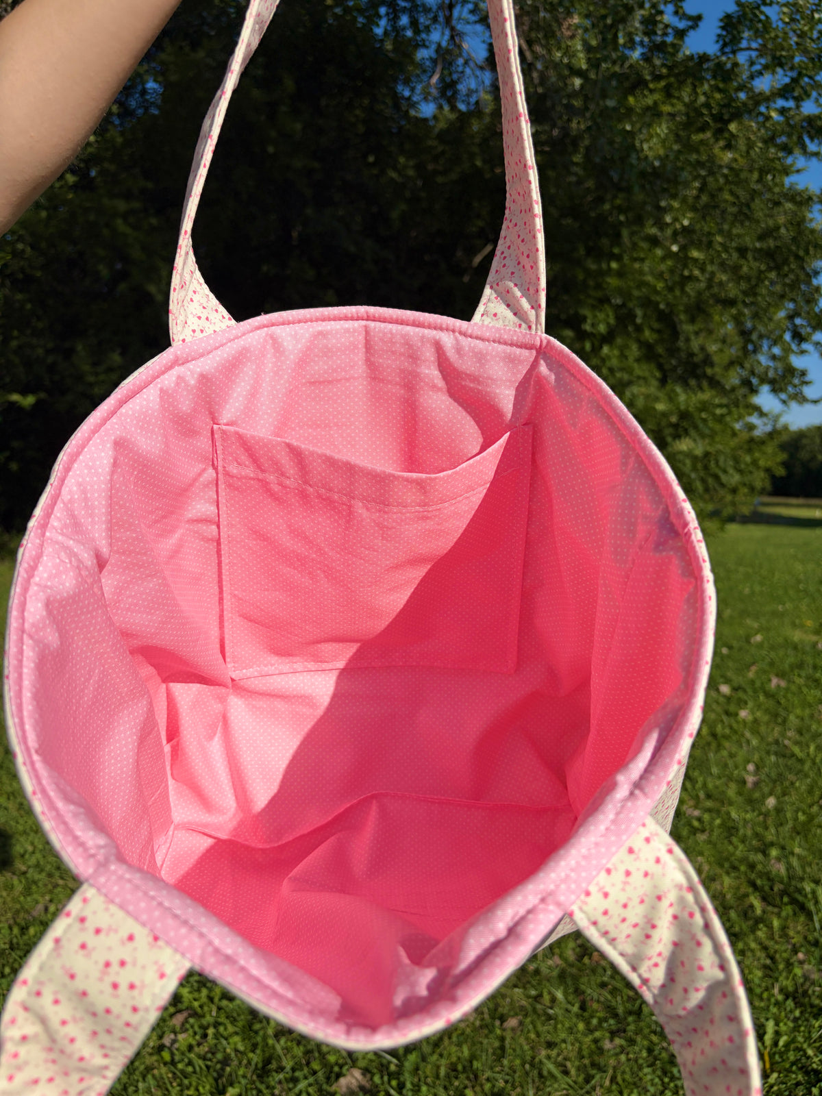 Tiny Pink Hearts Signature Tote Bag