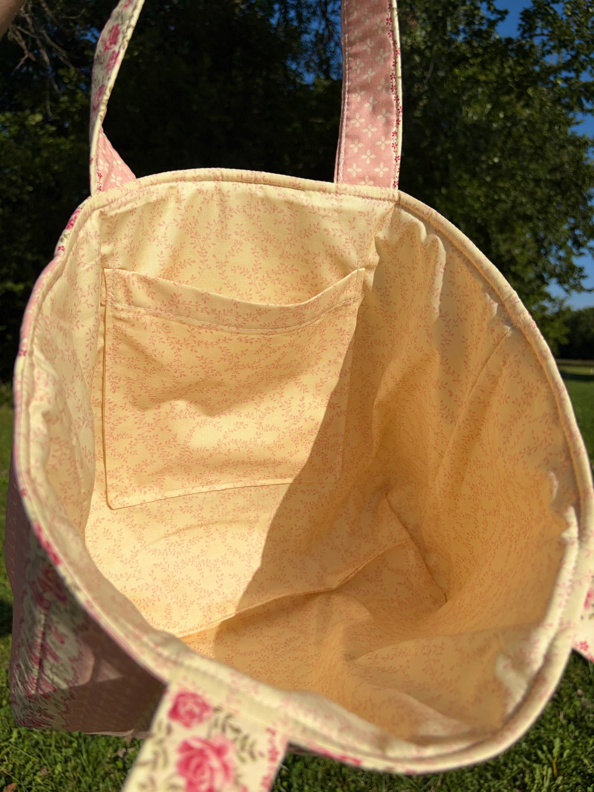Pink & Yellow Floral Signature Tote Bag