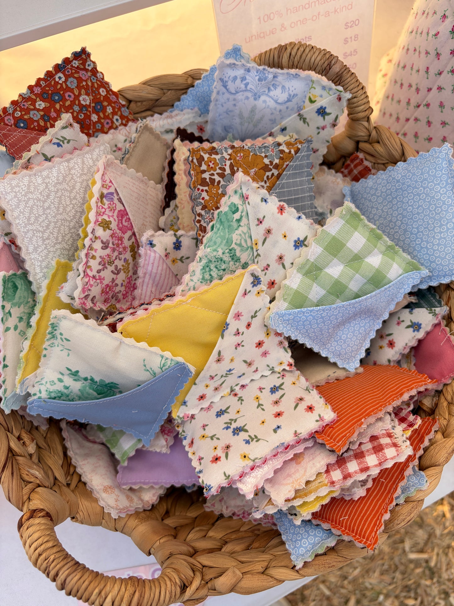 Random Fabric Corner Bookmark