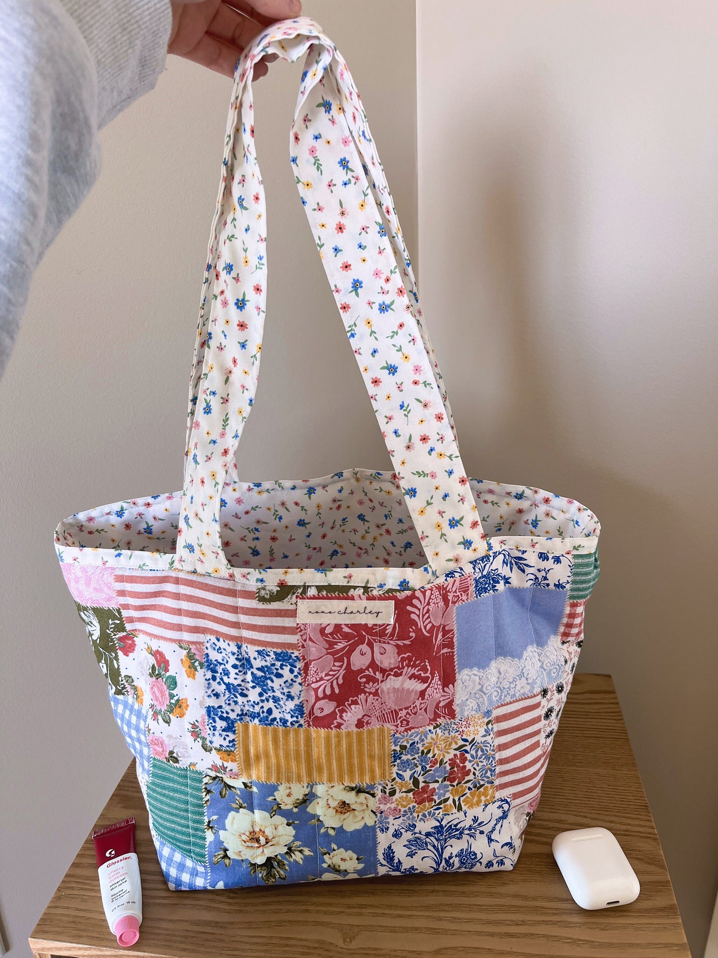 The Colorful Picnic Mini Tote Bag without Extended Straps