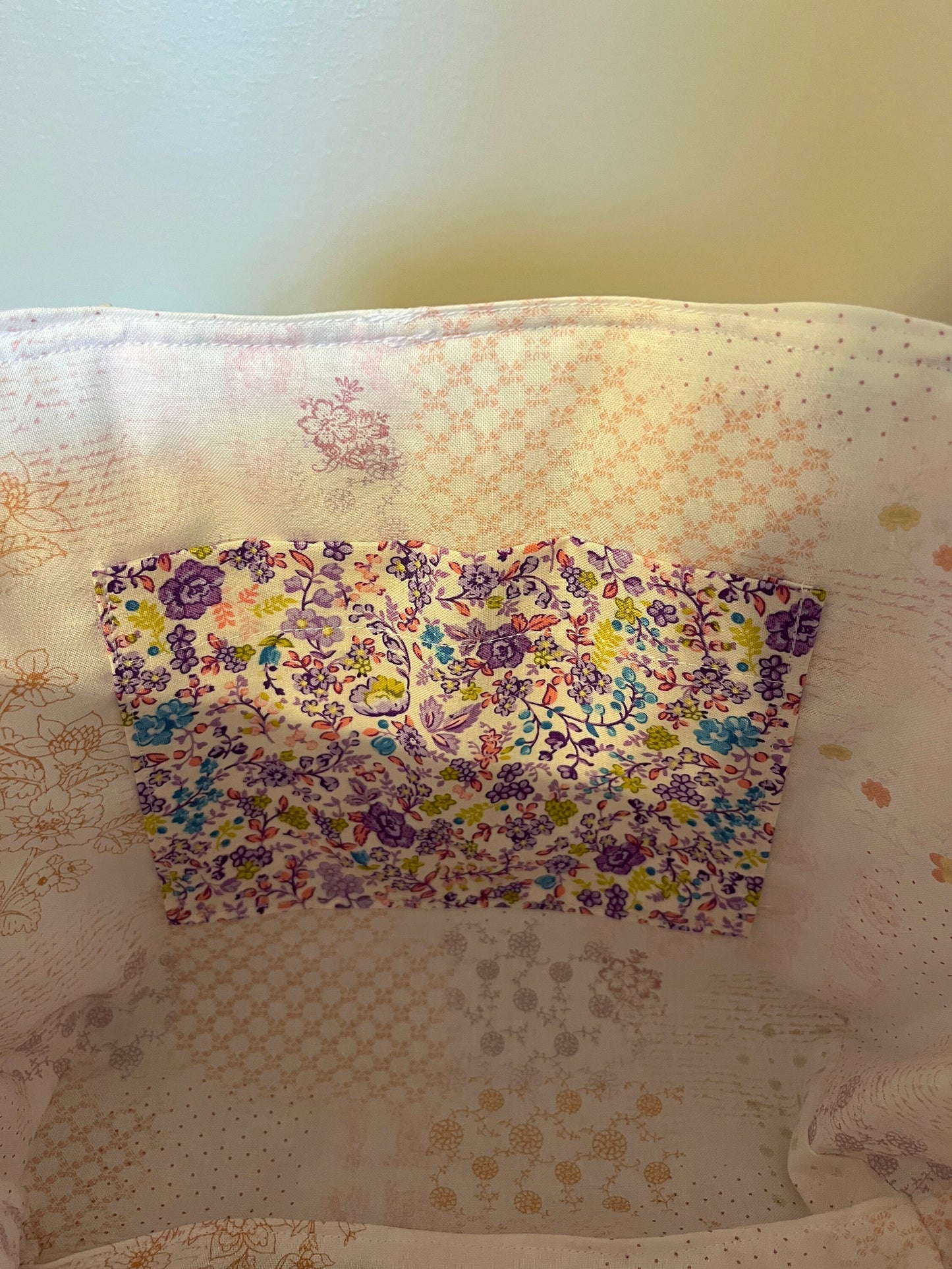 Ditsy Picnic Purple Mini Tote Bag