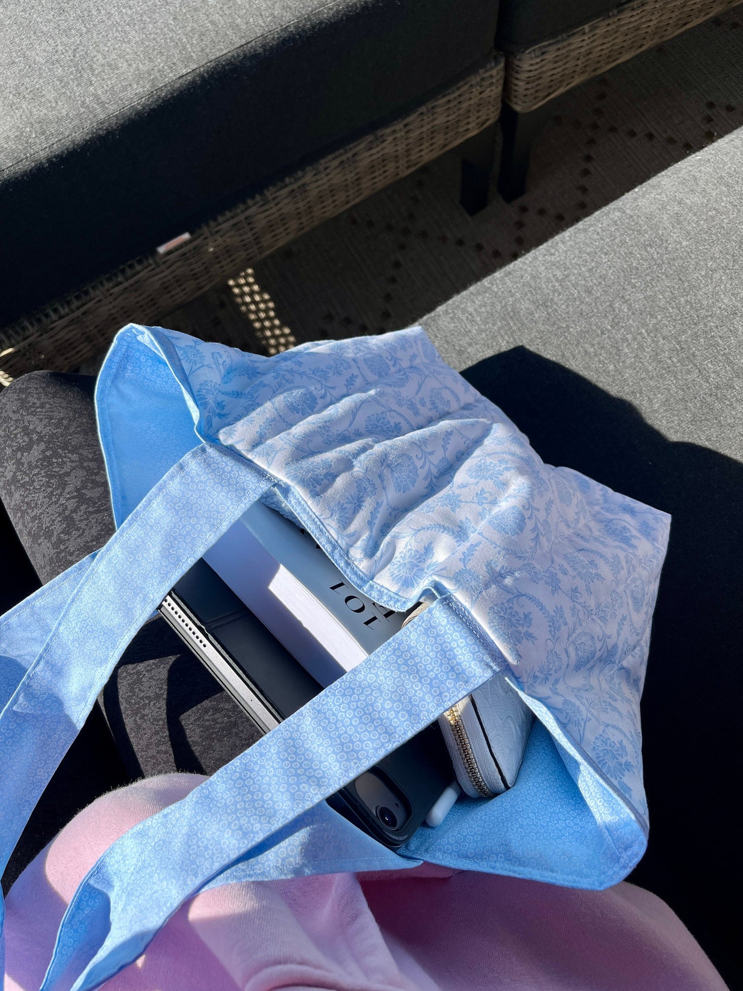Vintage Blue Mini Tote Bag