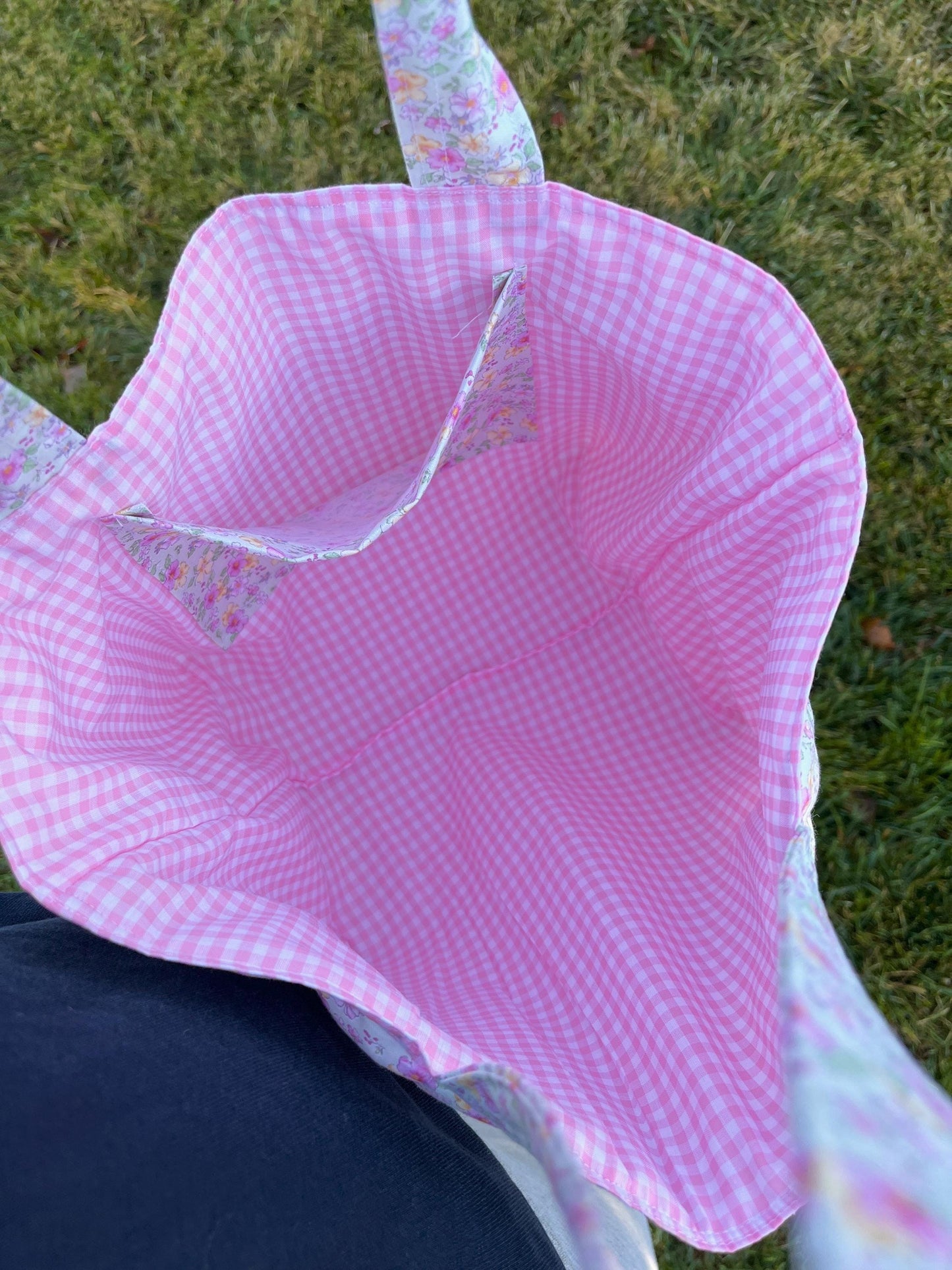 Primrose Pink Floral Mini Tote Bag