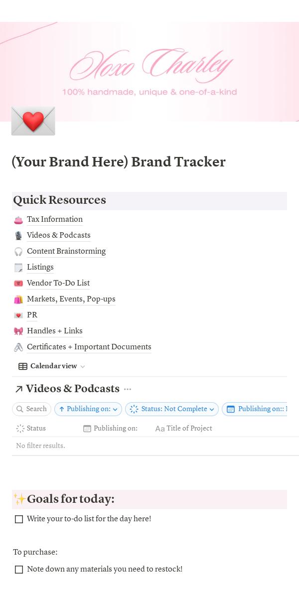 Notion Brand Developer Digital Template