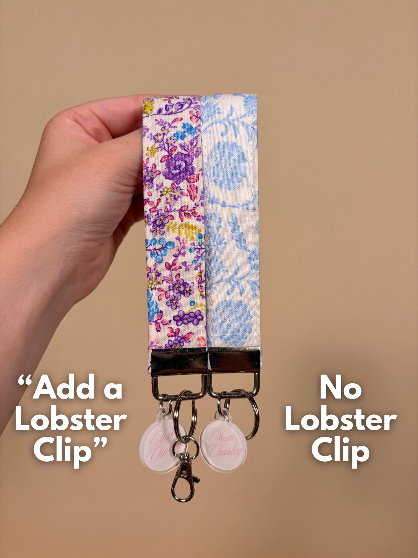 White Premium Keychain Wristlet