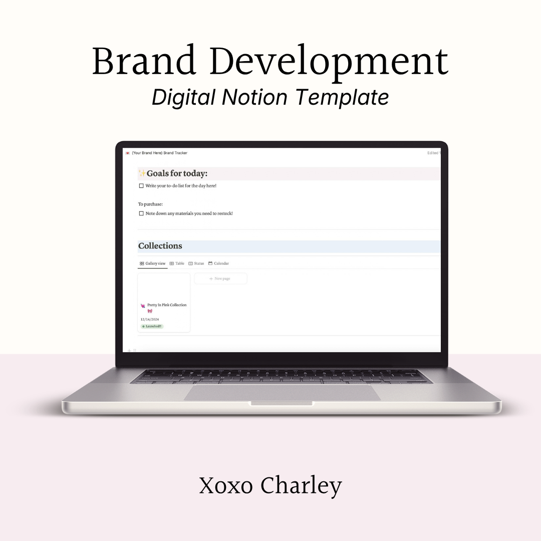 Brand Development Notion Digital Template