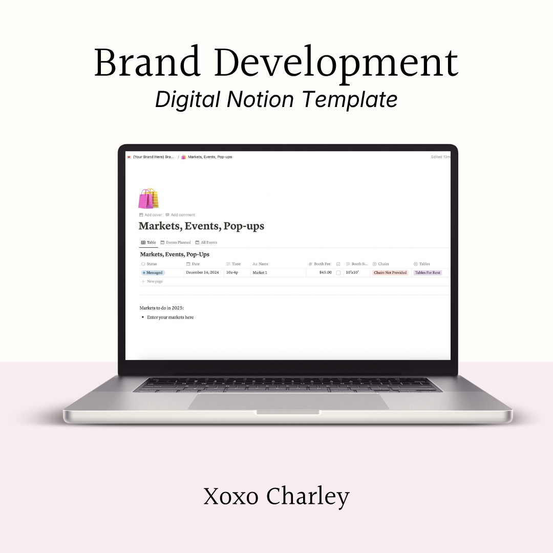 Brand Development Notion Digital Template