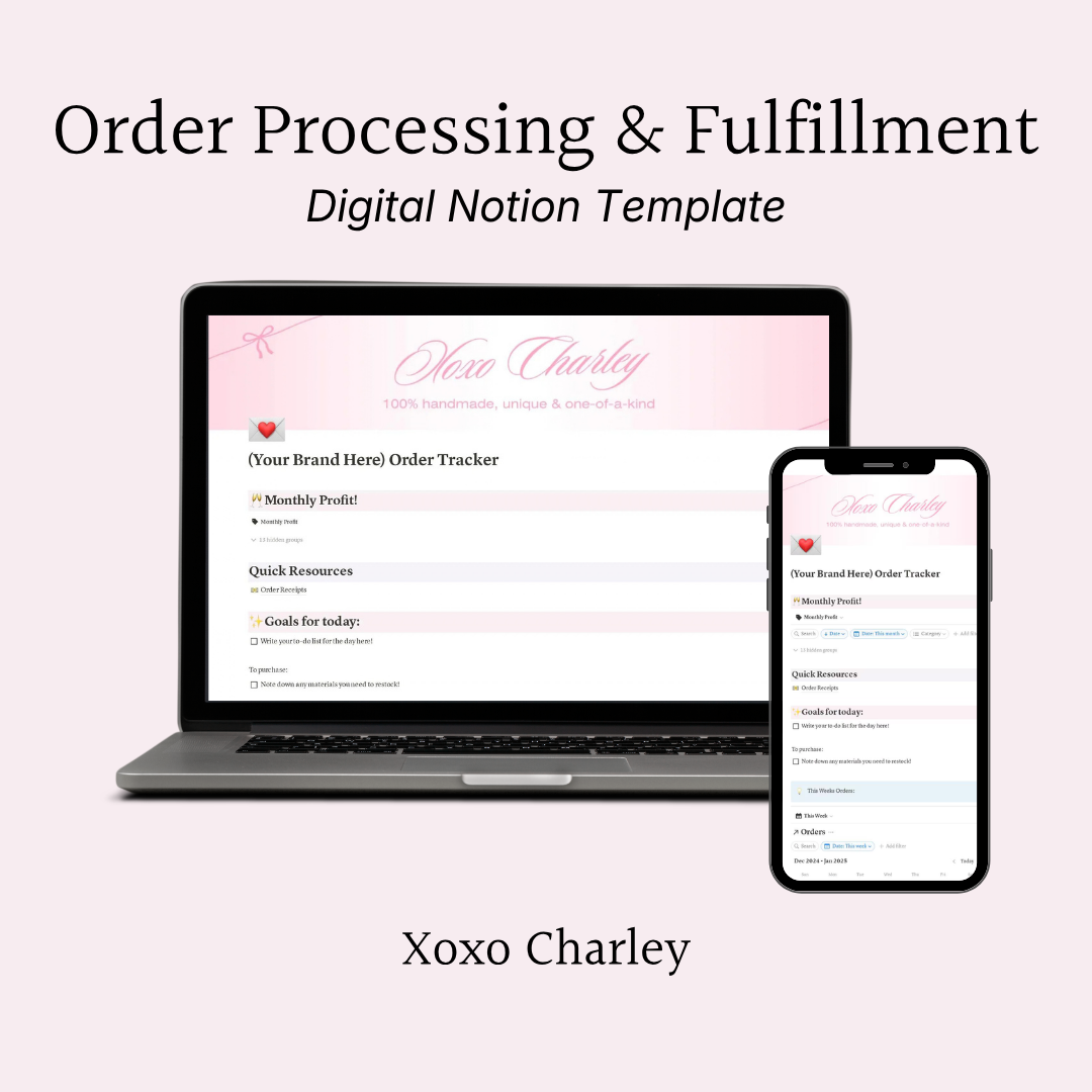 Order Processing & Fulfillment Notion Digital Template