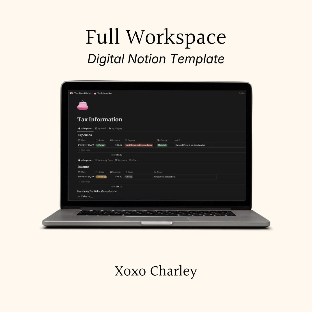 Full Workspace Notion Digital Template