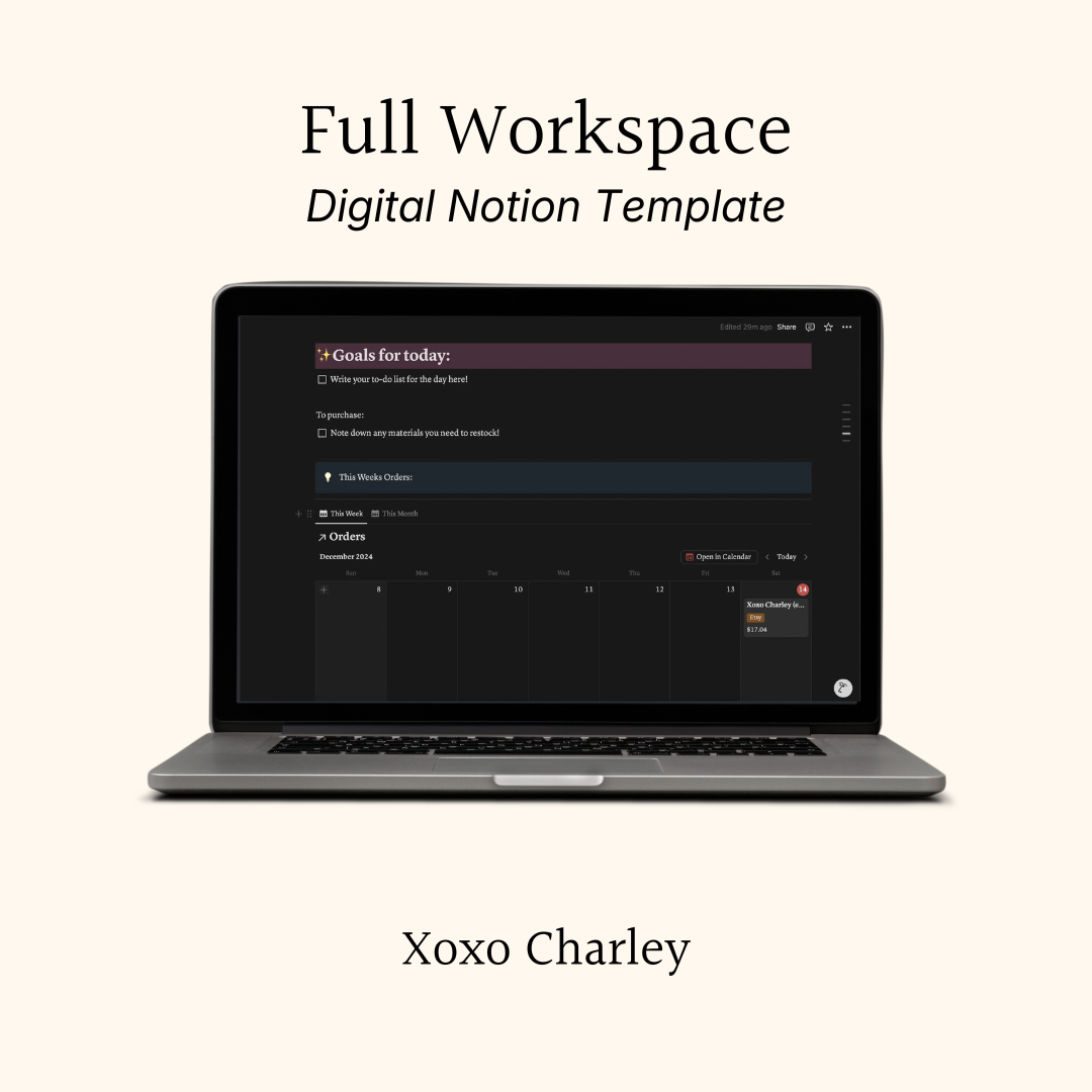 Full Workspace Notion Digital Template